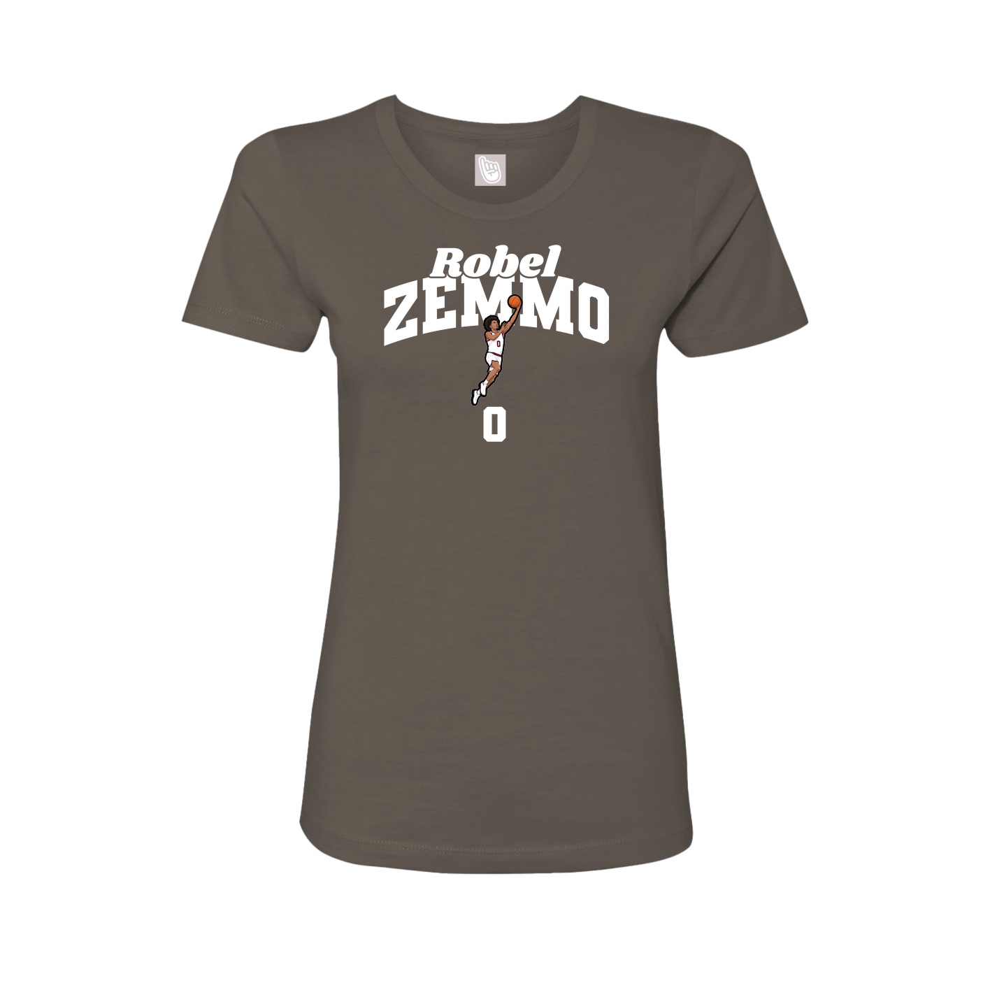 Fitted Women's Tee — Signature Arch in Grey