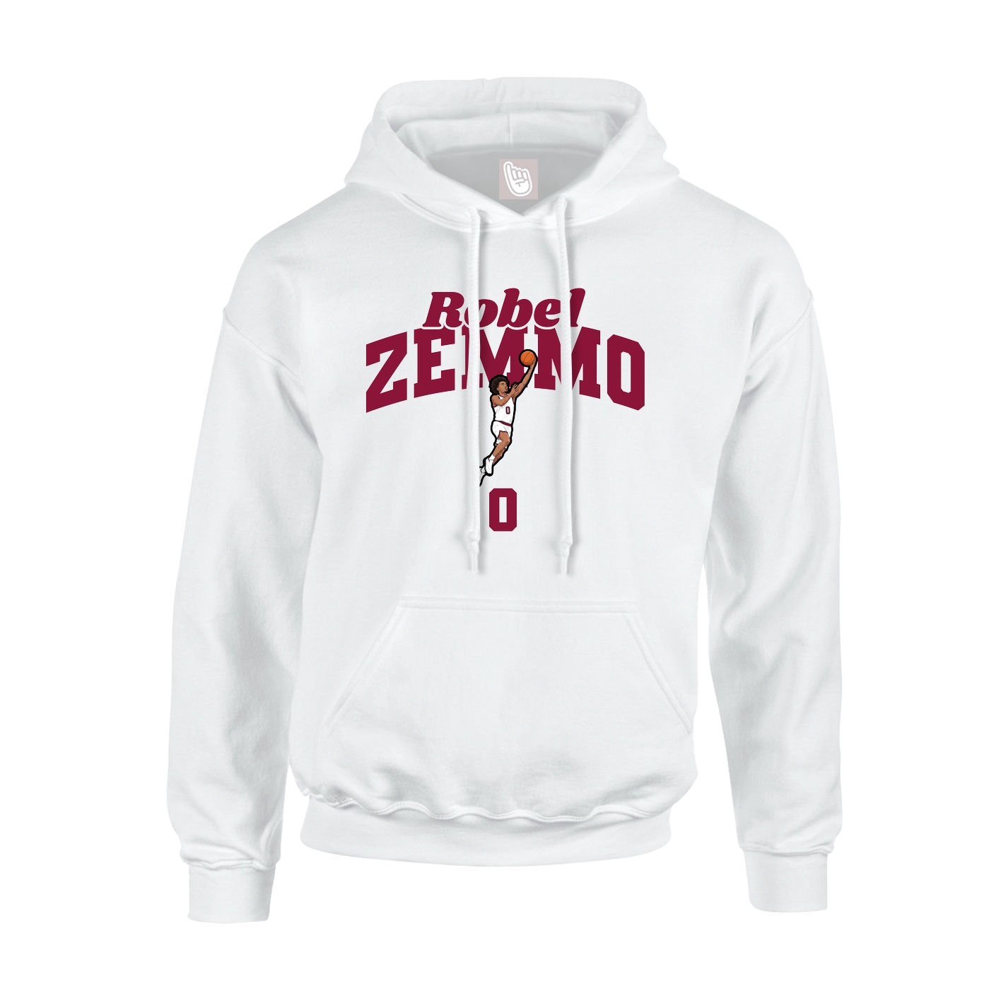 Youth Hoodie — Signature Arch in White