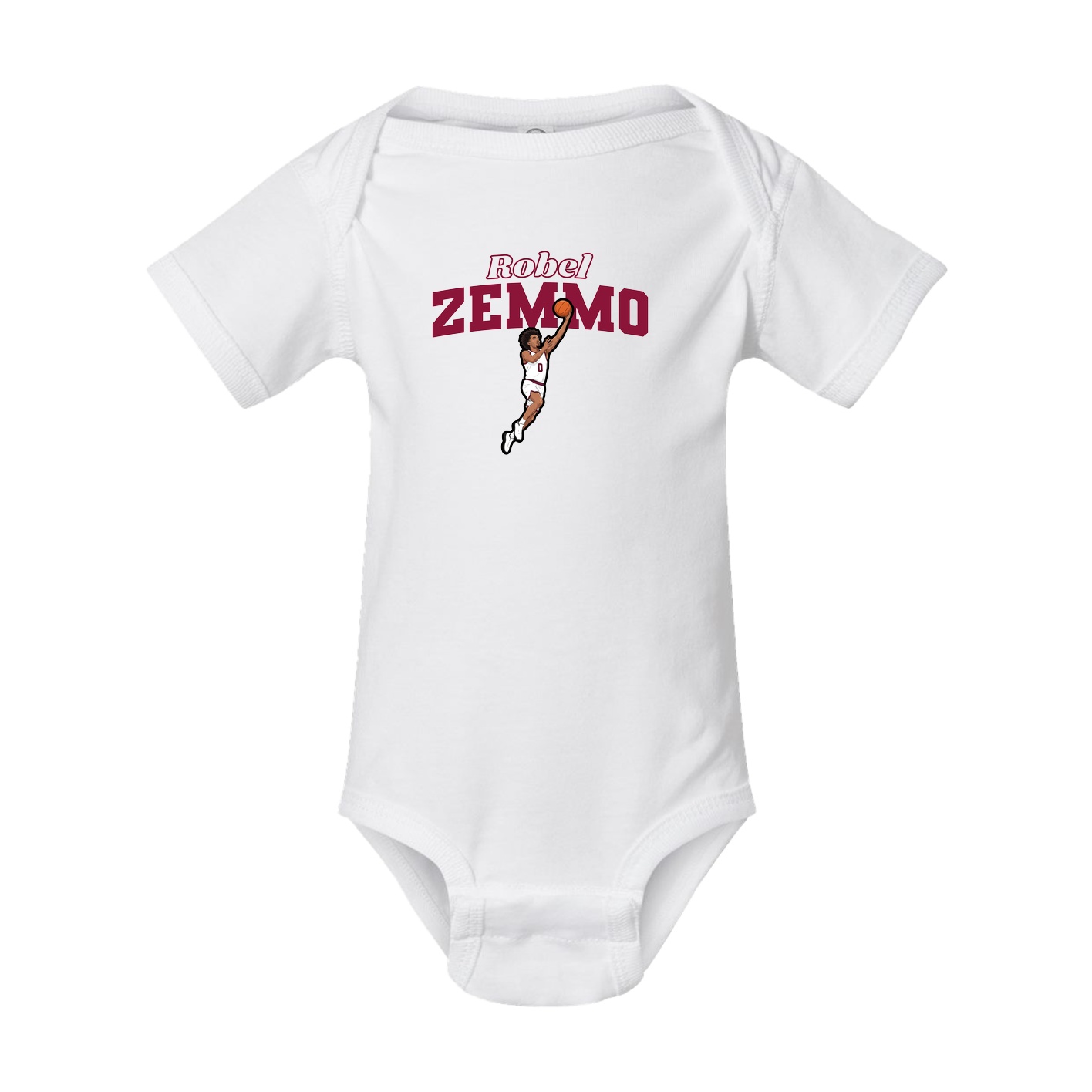 Baby Onesie — Name Arch in White