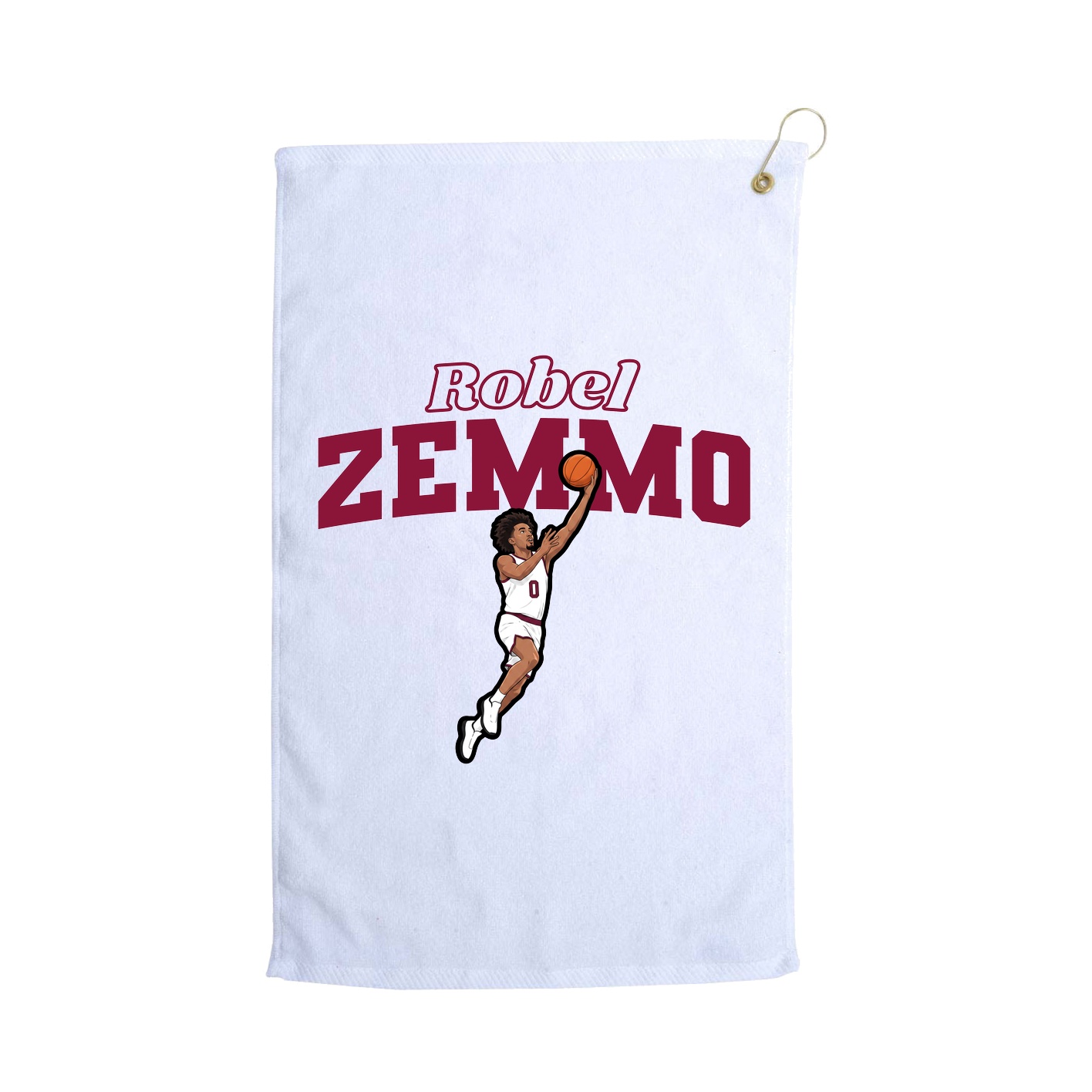 Golf Towel — Name Arch in White