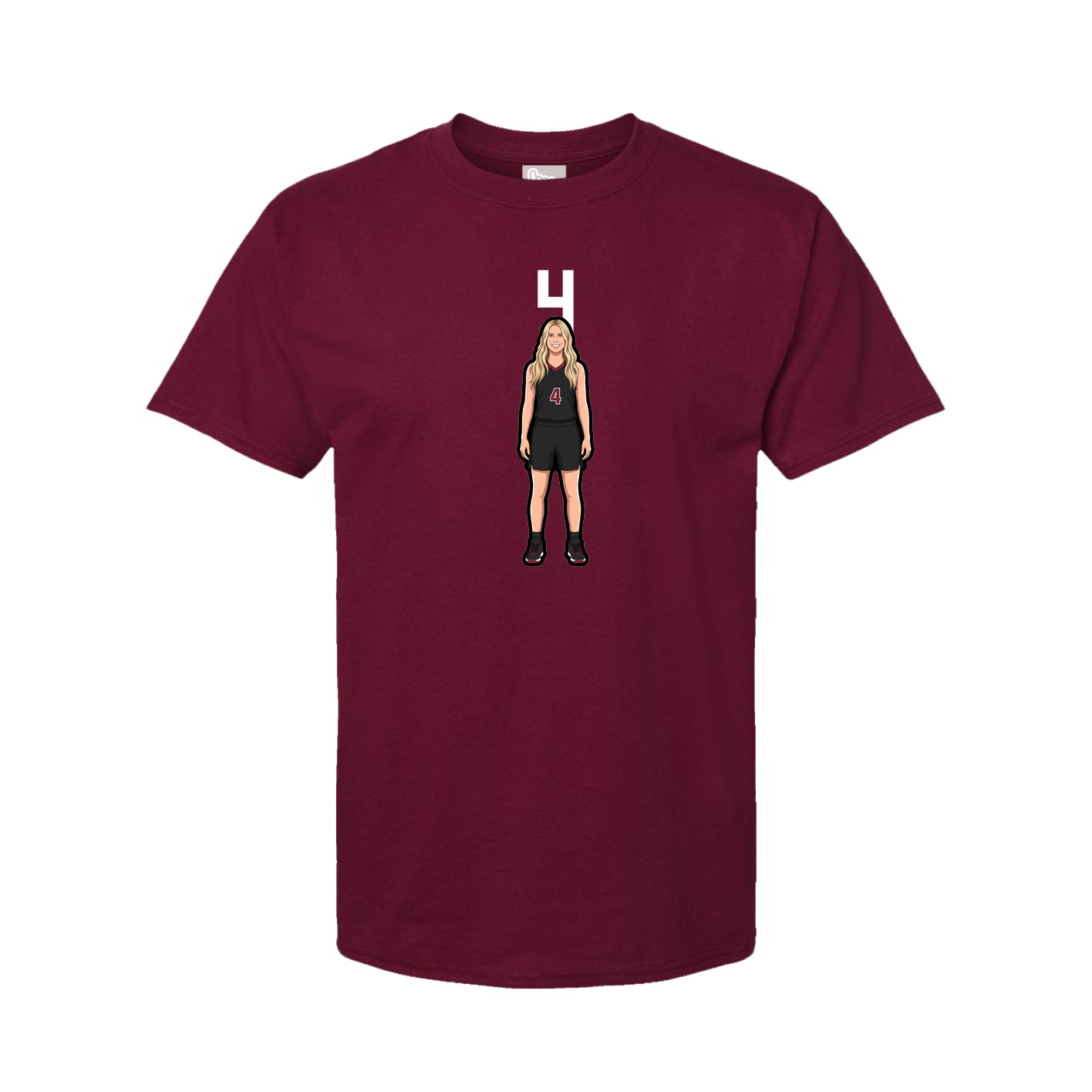 Tee — Number Top in Cardinal