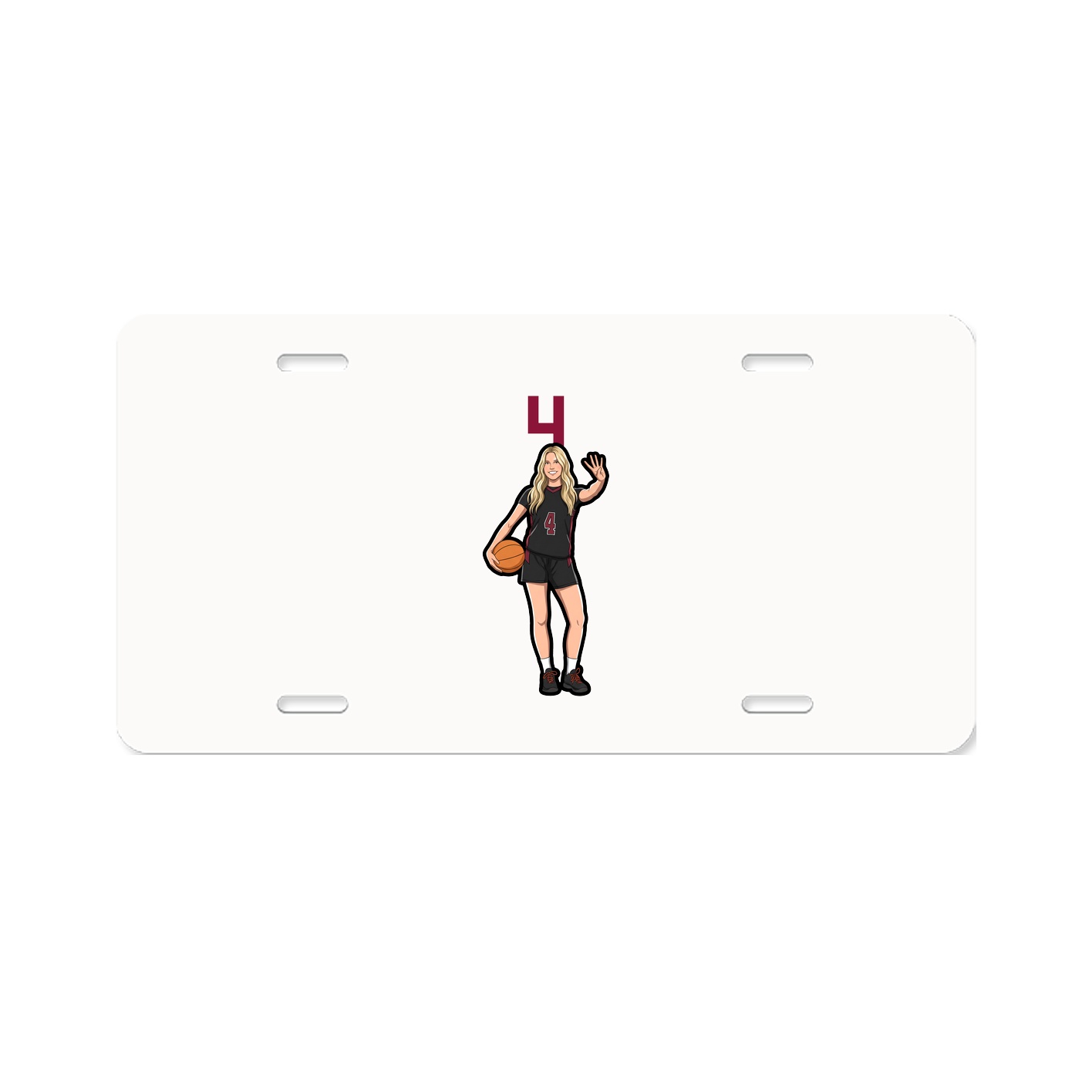 License Plate — Number Top in Classic