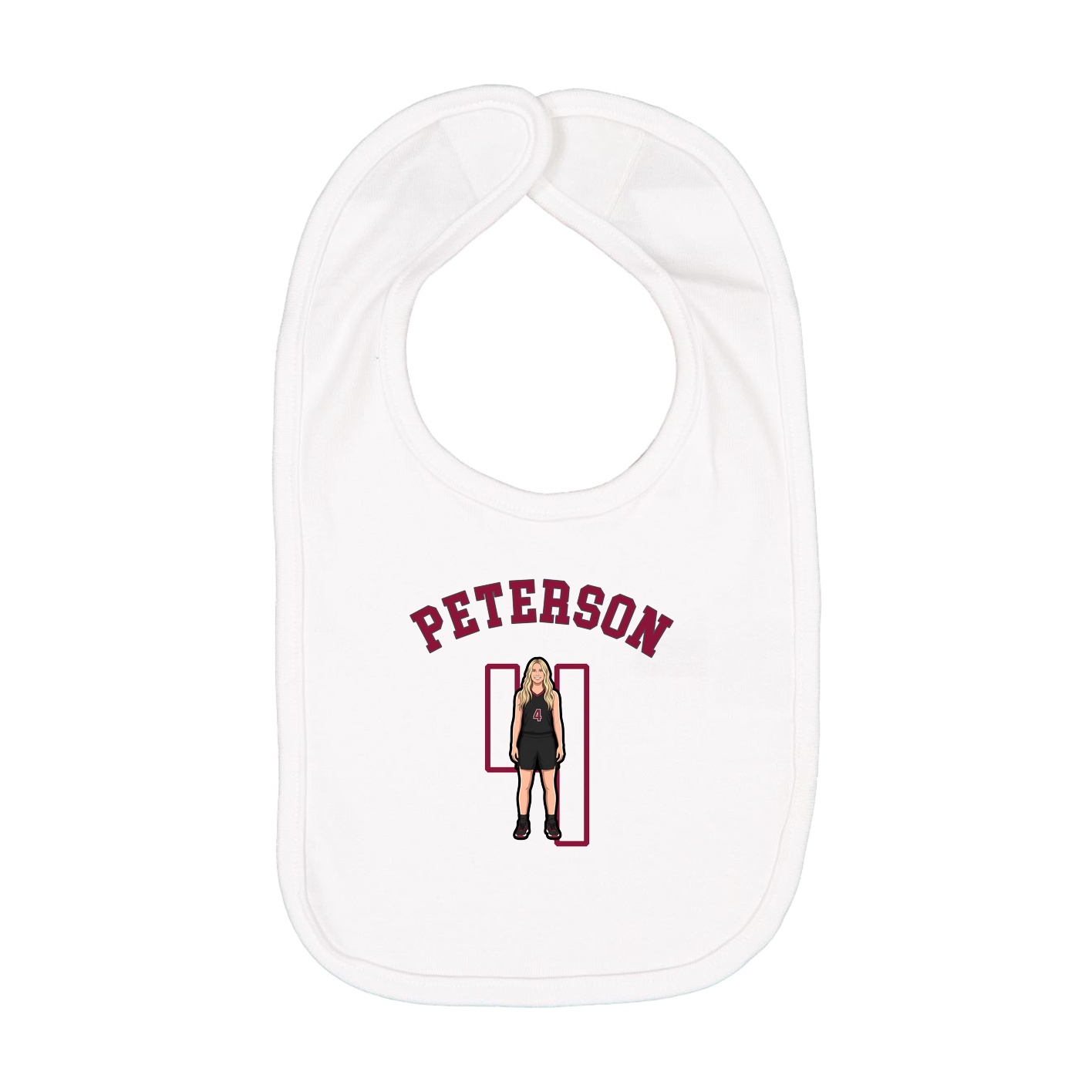 Infant Bib — Shirsey Arch in White