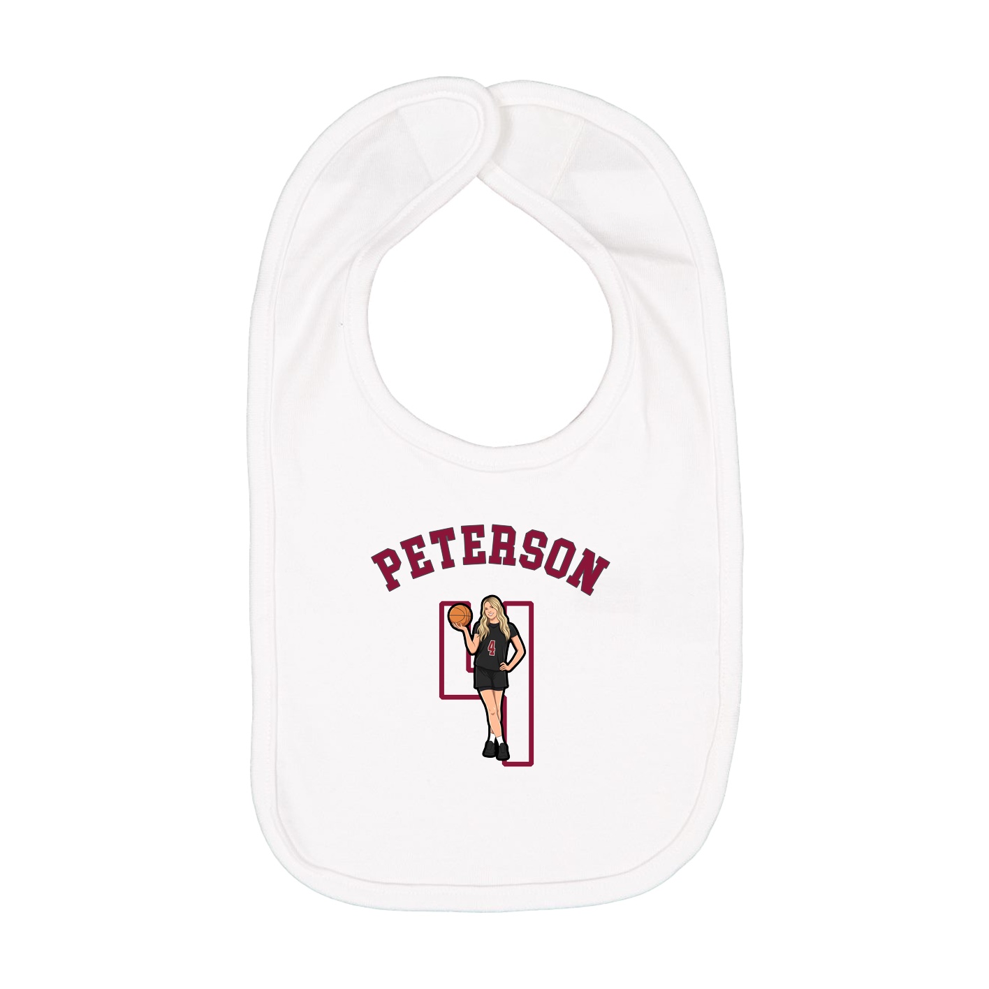 Infant Bib — Shirsey Arch in White