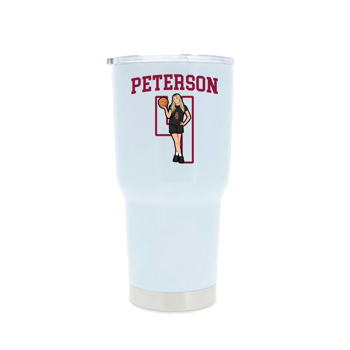 30oz Stainless Steel Tumbler — Shirsey in White