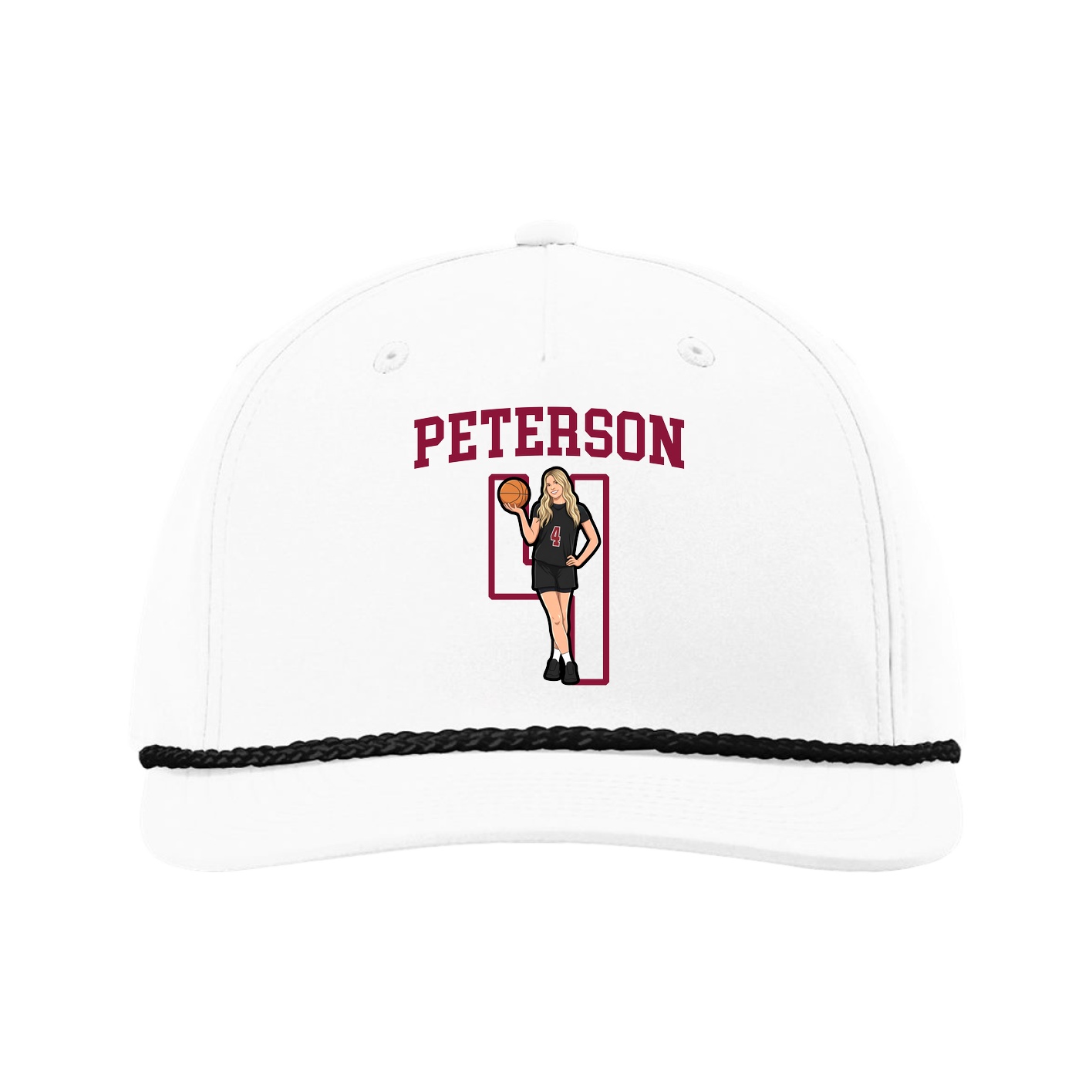 Five-Panel Classic Rope Cap — Shirsey in White
