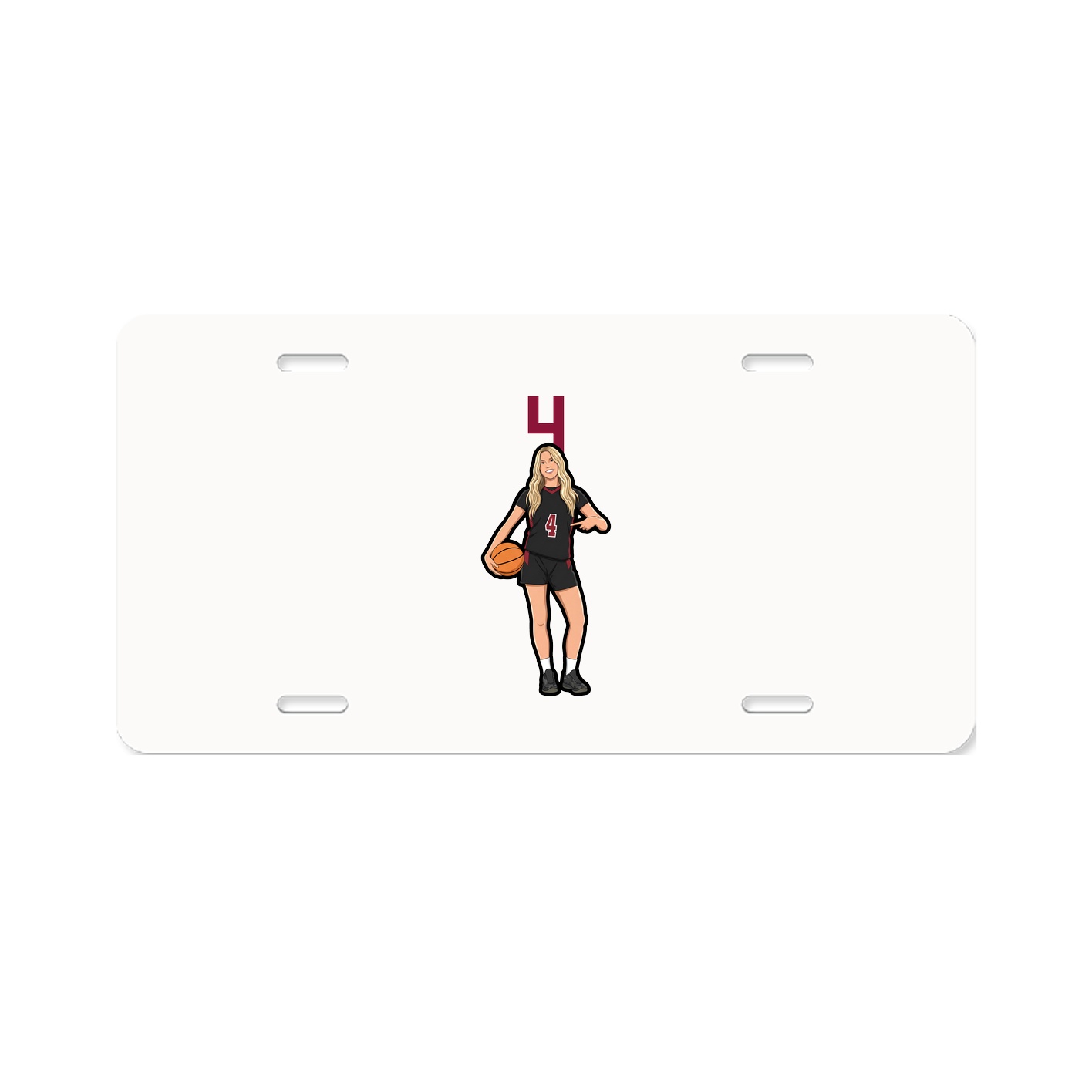 License Plate — Number Top in Classic