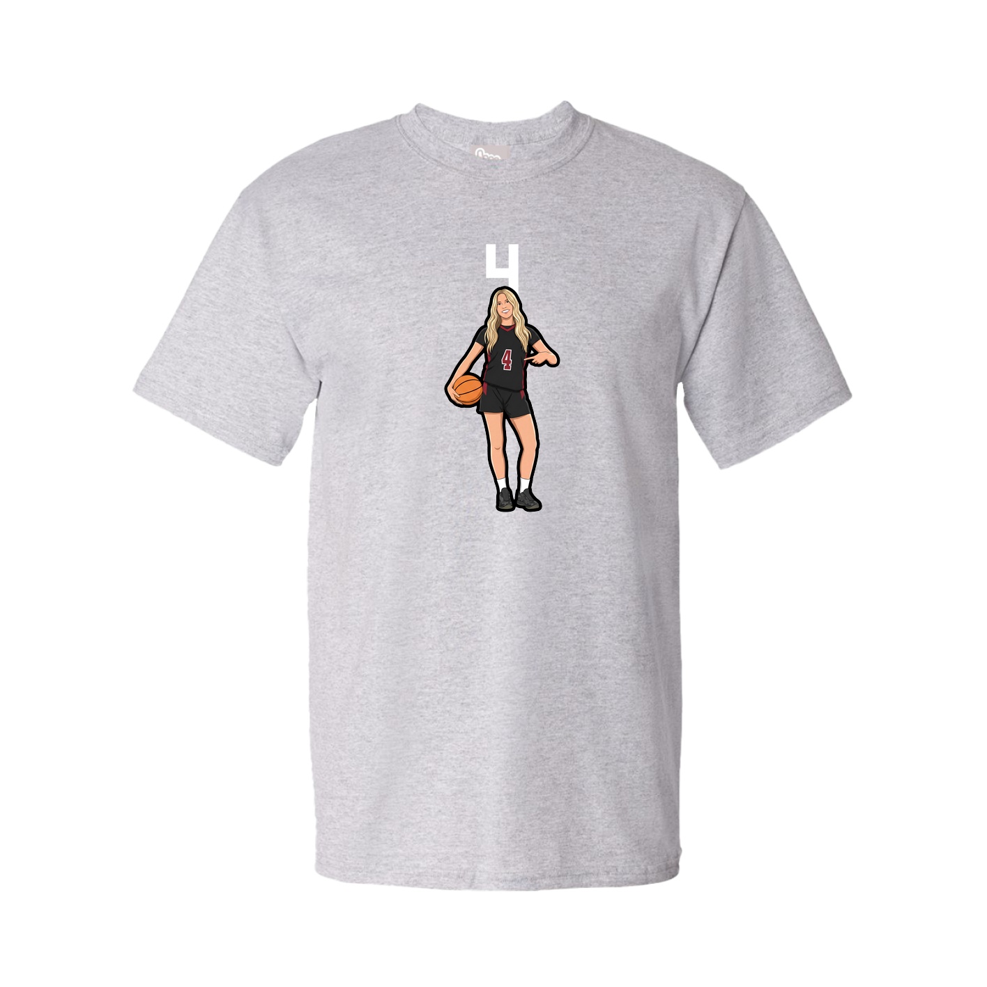 Youth Tee — Number Top in Grey