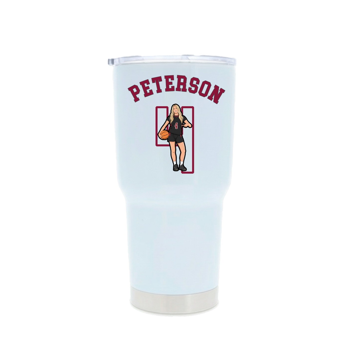 30oz Stainless Steel Tumbler — Shirsey Arch in White