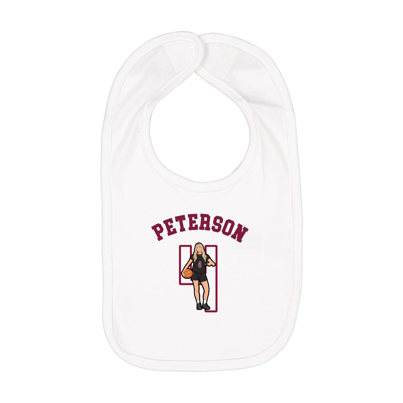 Infant Bib — Shirsey Arch in White