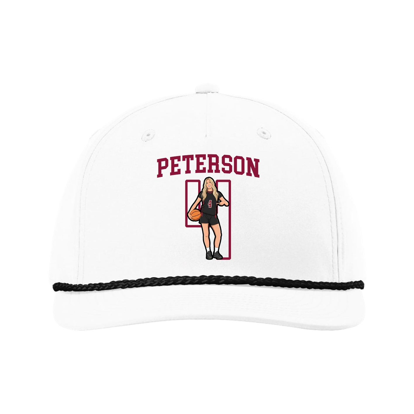 Five-Panel Classic Rope Cap — Shirsey in White