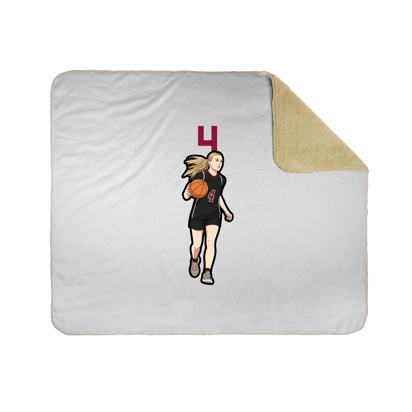 Throw Blanket — Number Top in White