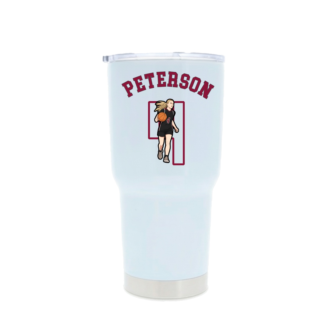 30oz Stainless Steel Tumbler — Shirsey Arch in White