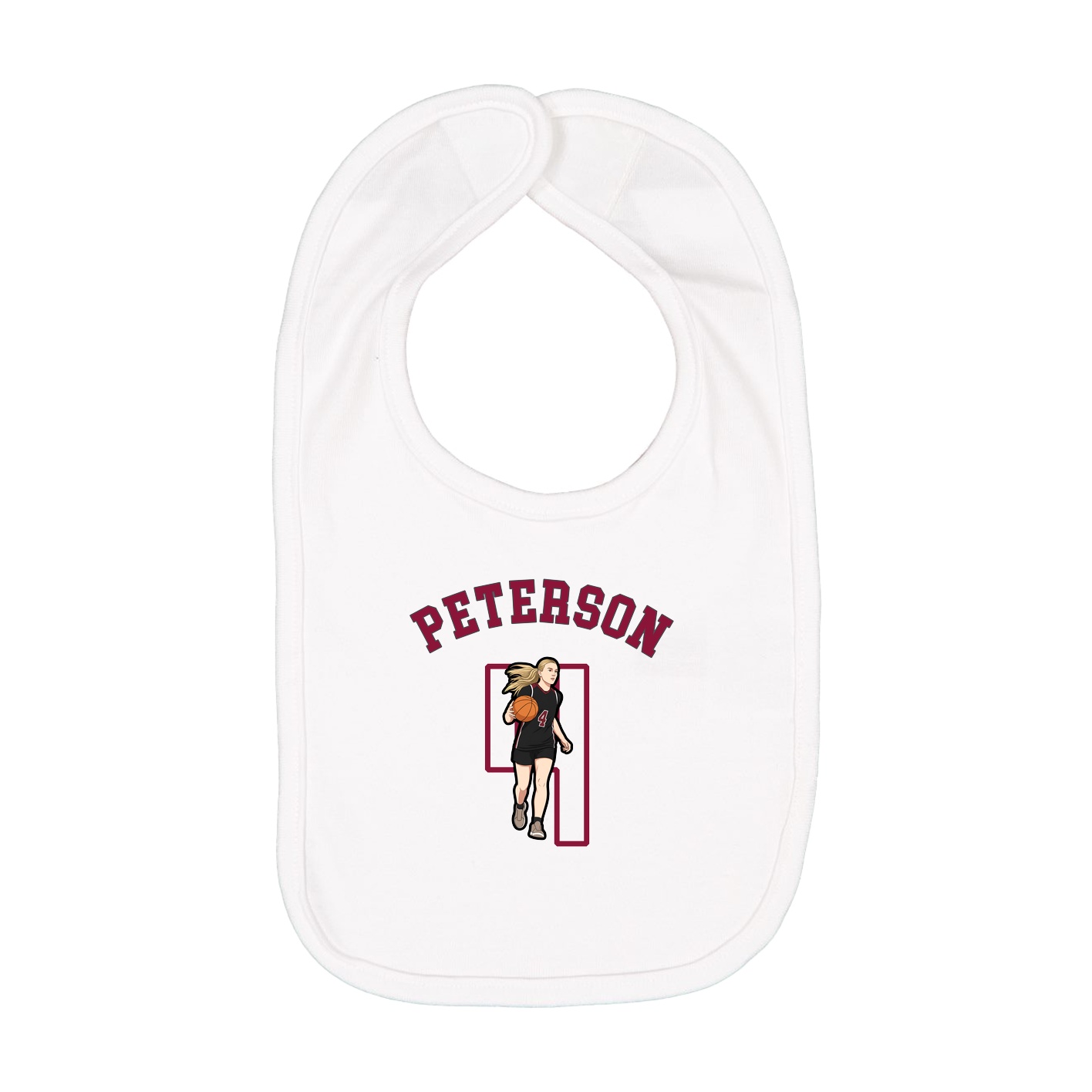 Infant Bib — Shirsey Arch in White