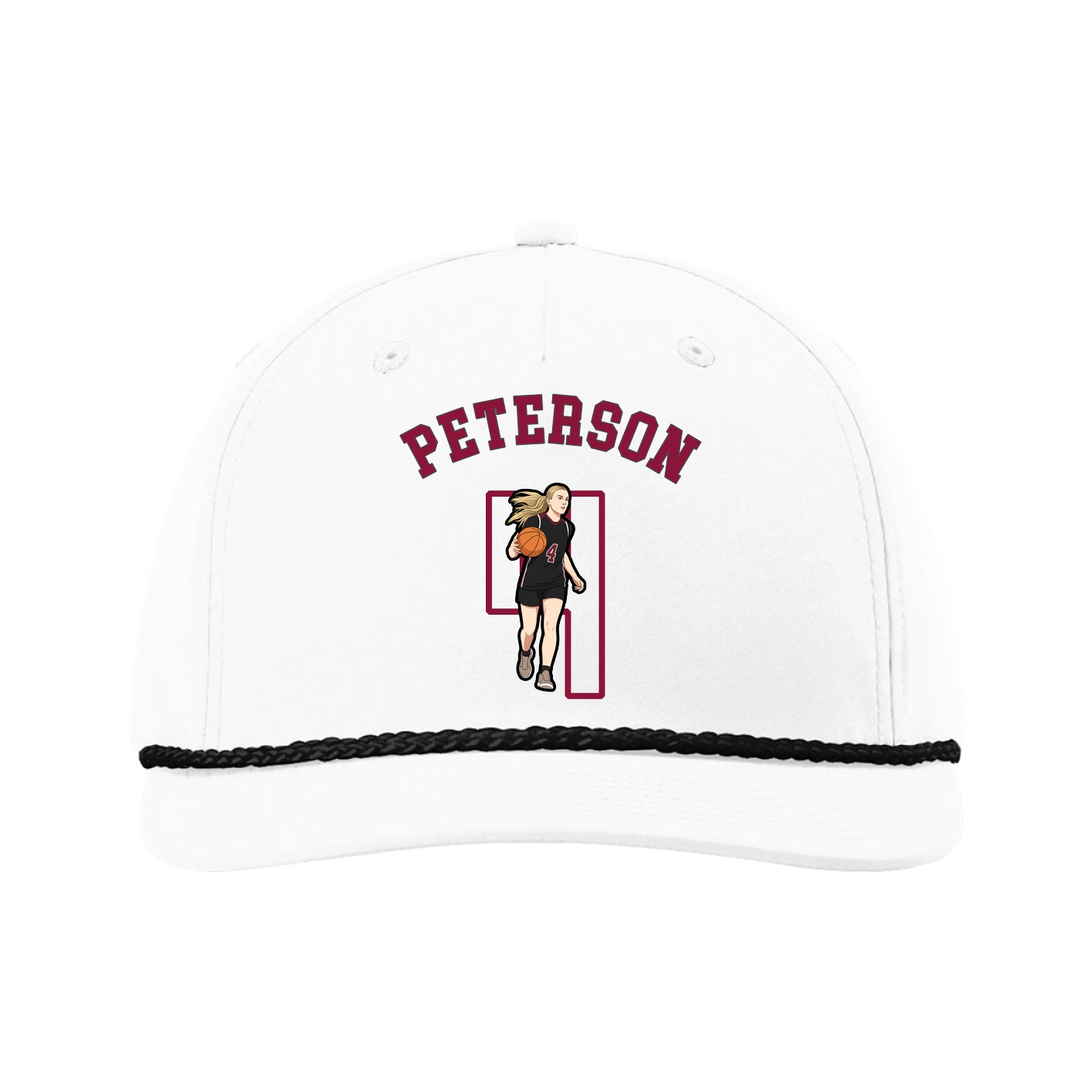Five-Panel Classic Rope Cap — Shirsey Arch in White