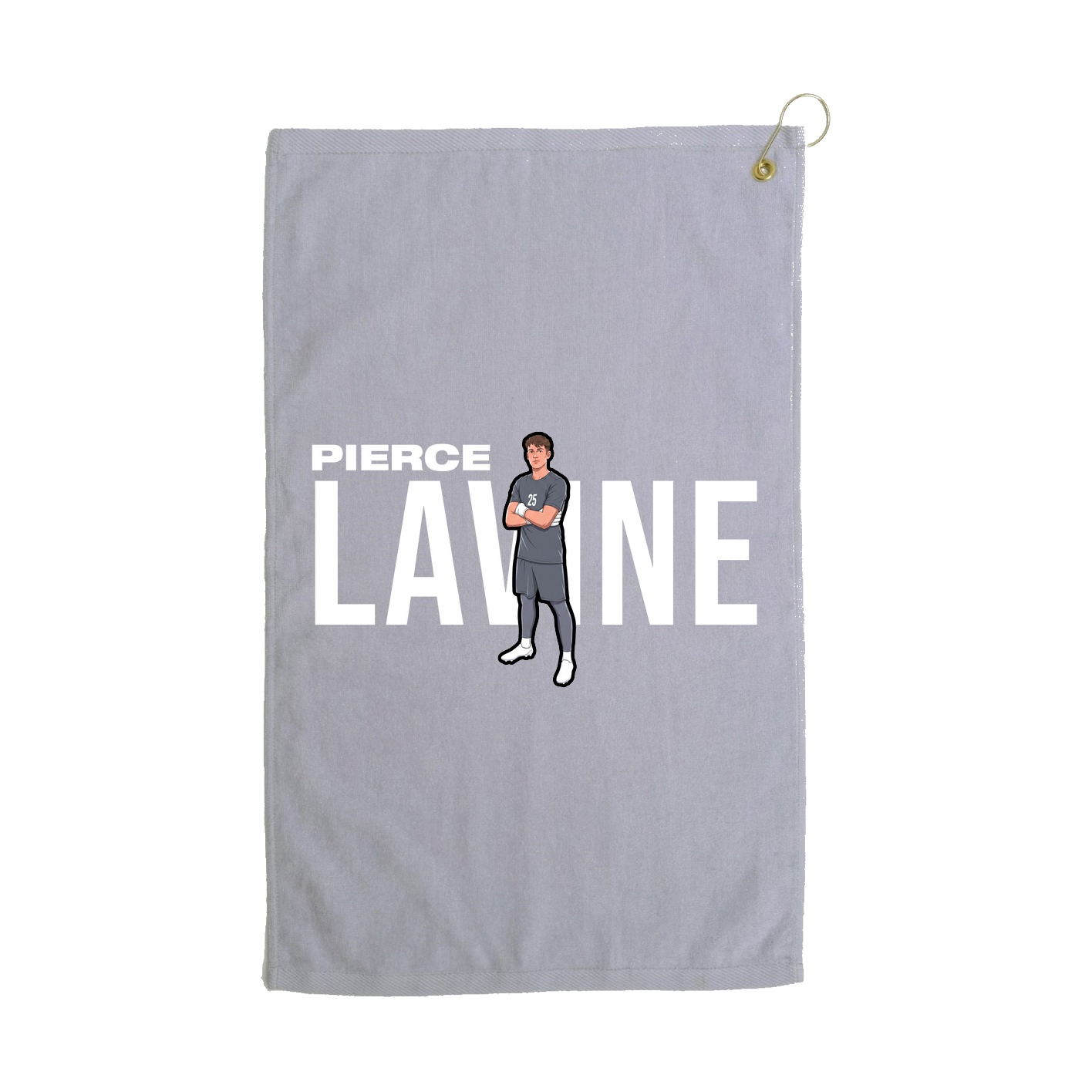 Golf Towel — Player Name in Grey