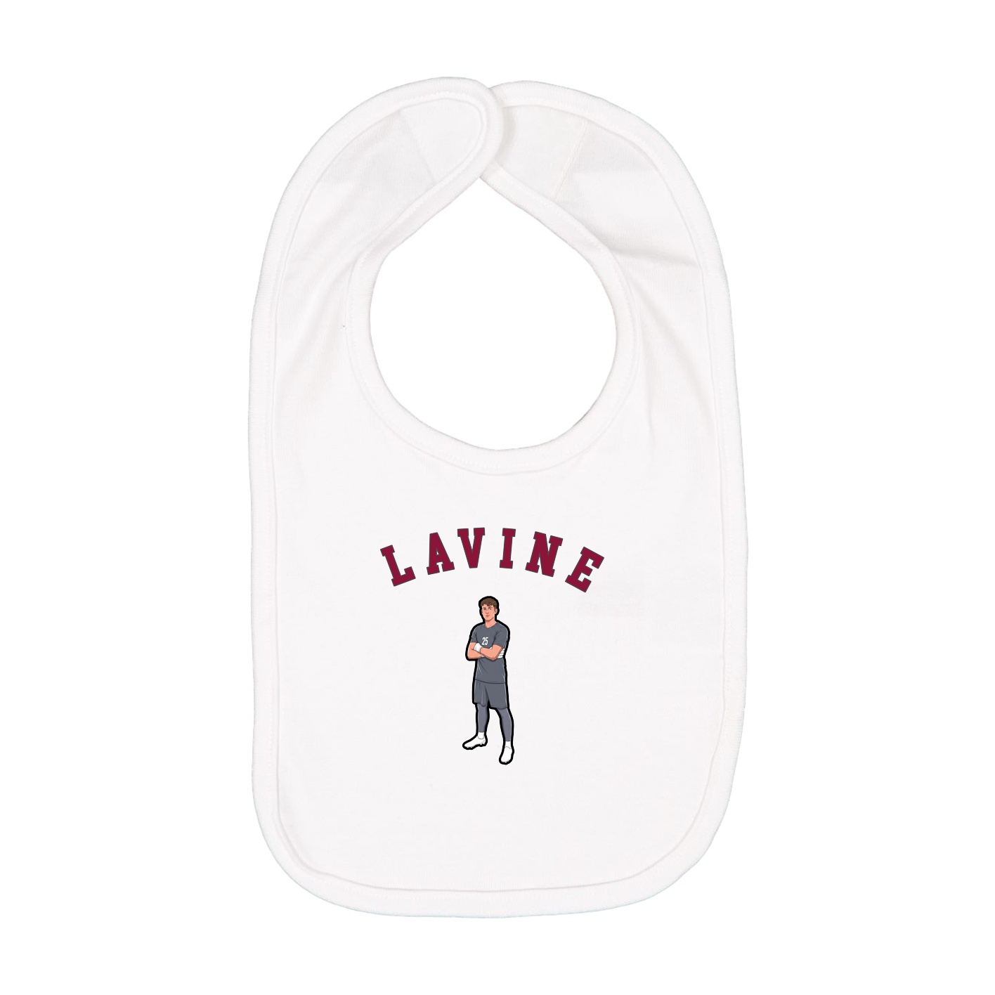 Infant Bib — Shirsey Arch in White