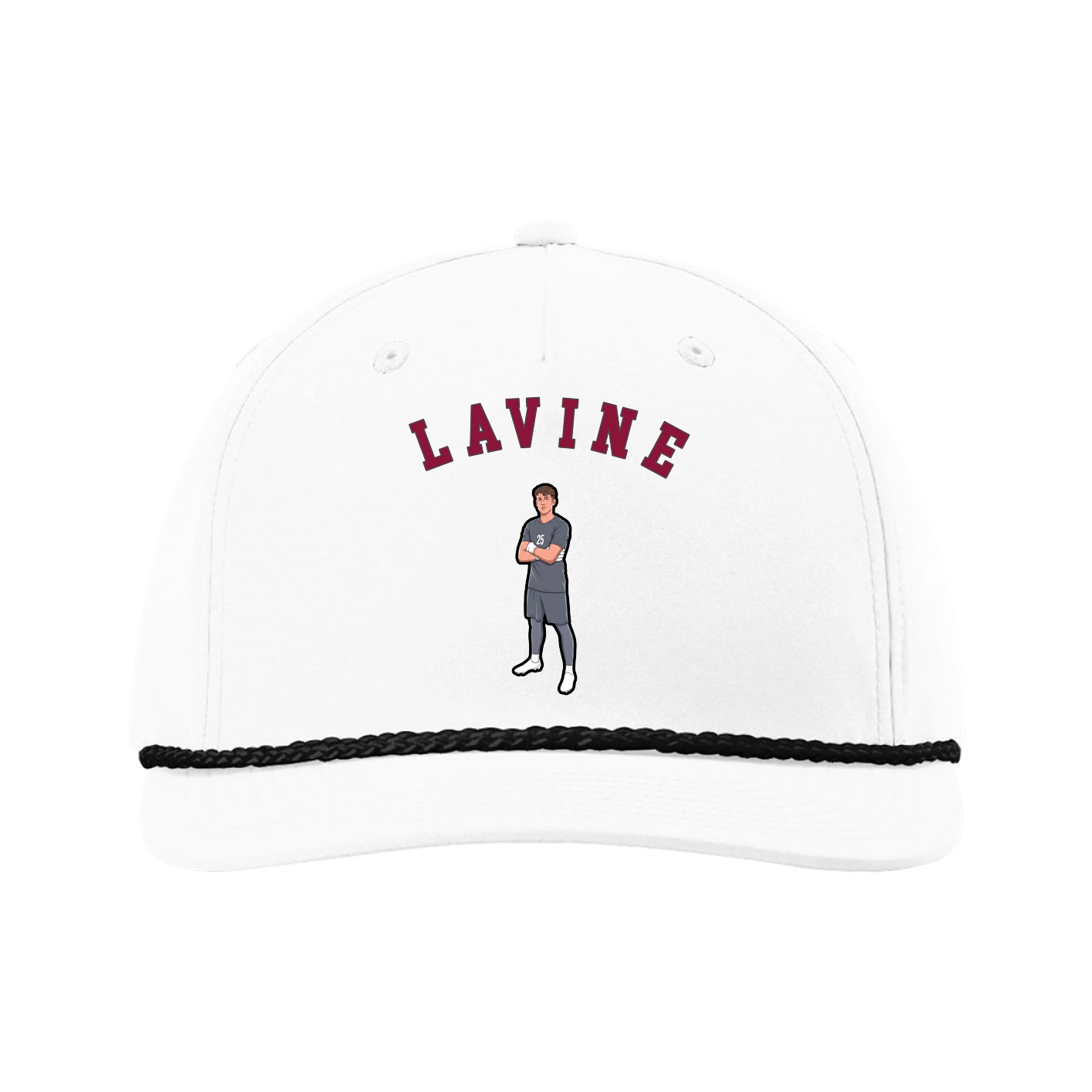 Five-Panel Classic Rope Cap — Shirsey Arch in White