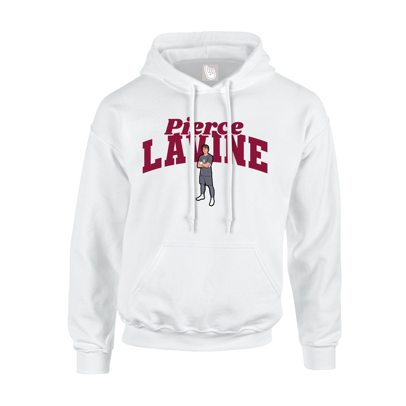 Youth Hoodie — Signature Arch in White