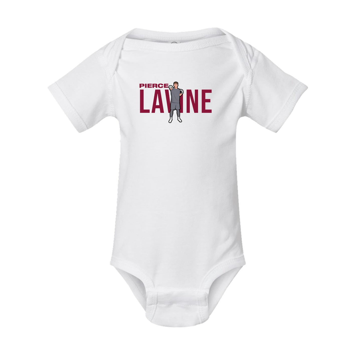 Baby Onesie — Player Name in White
