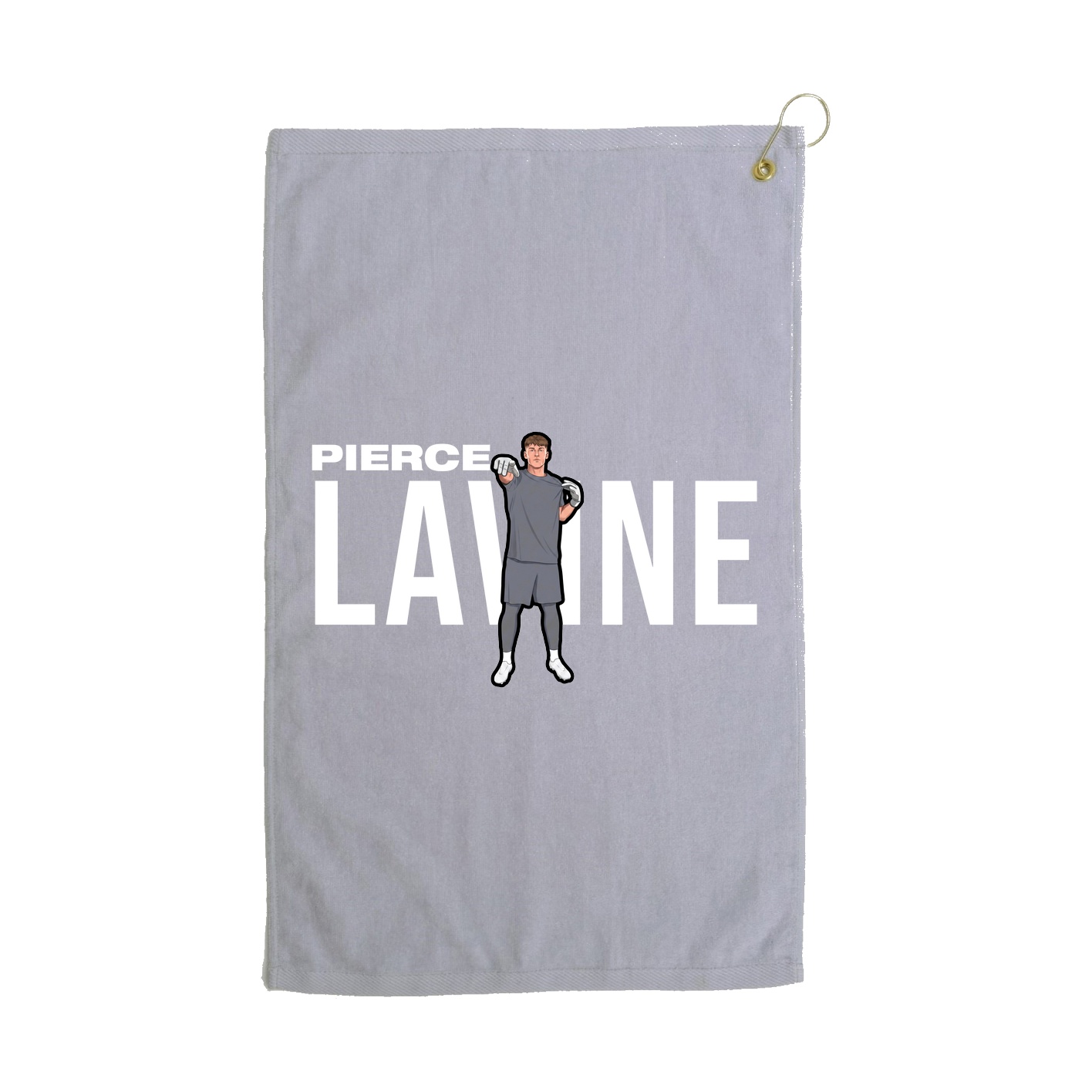 Golf Towel — Player Name in Grey