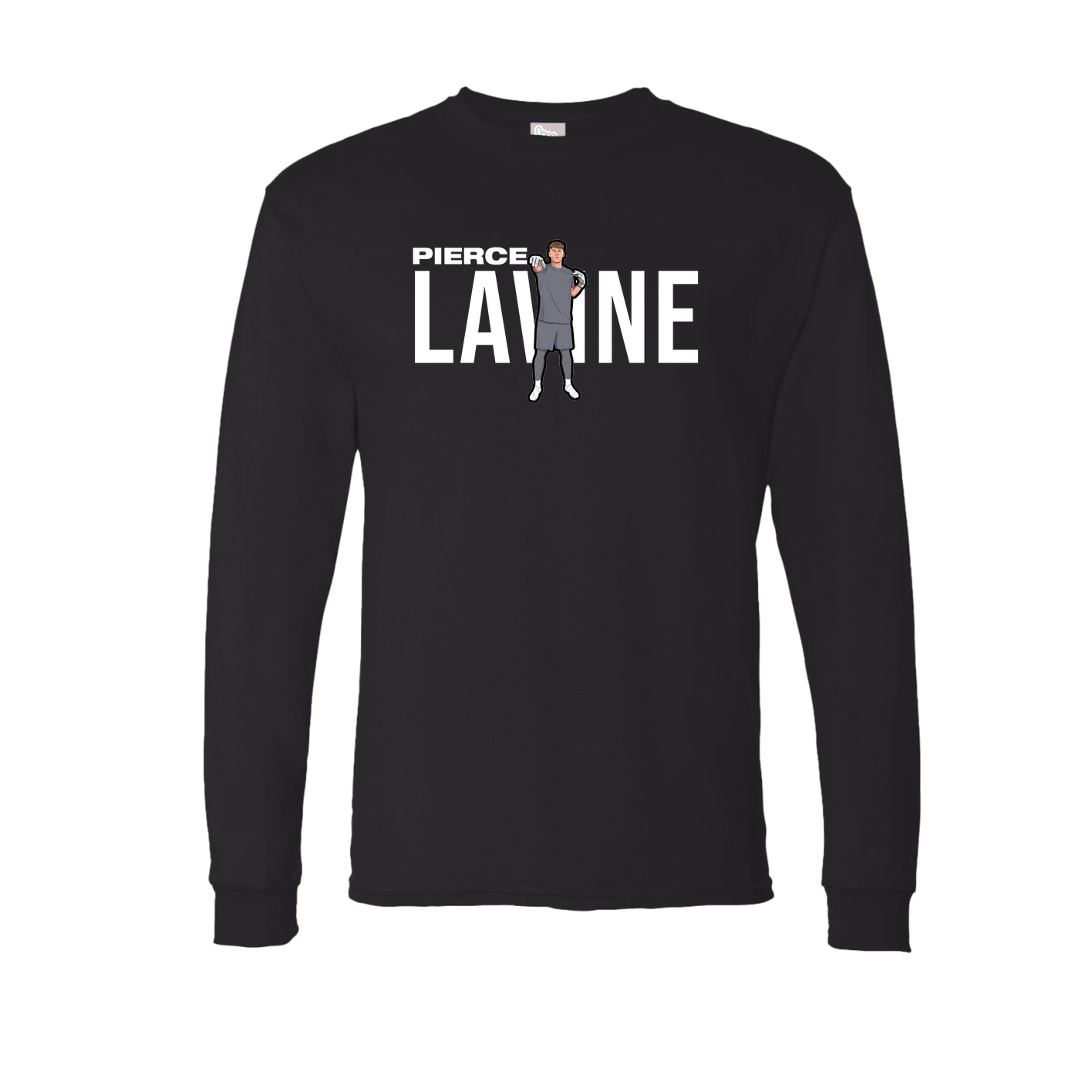 Long Sleeve Tee — Player Name in Black
