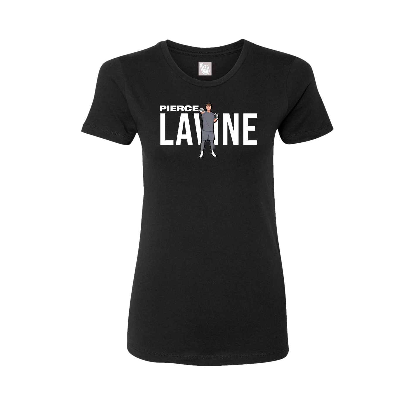 Fitted Women's Tee — Player Name in Black