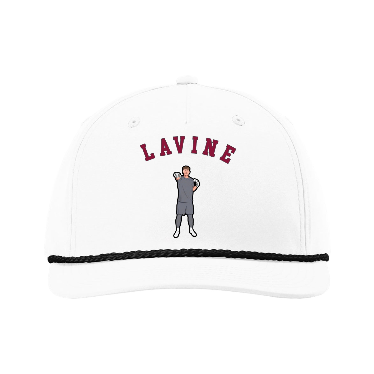 Five-Panel Classic Rope Cap — Shirsey Arch in White