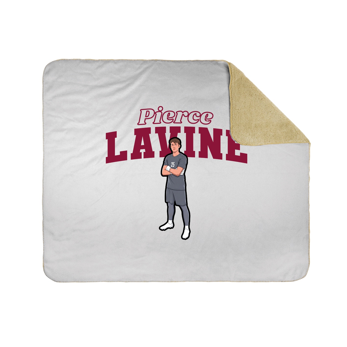Throw Blanket — Name Arch in White