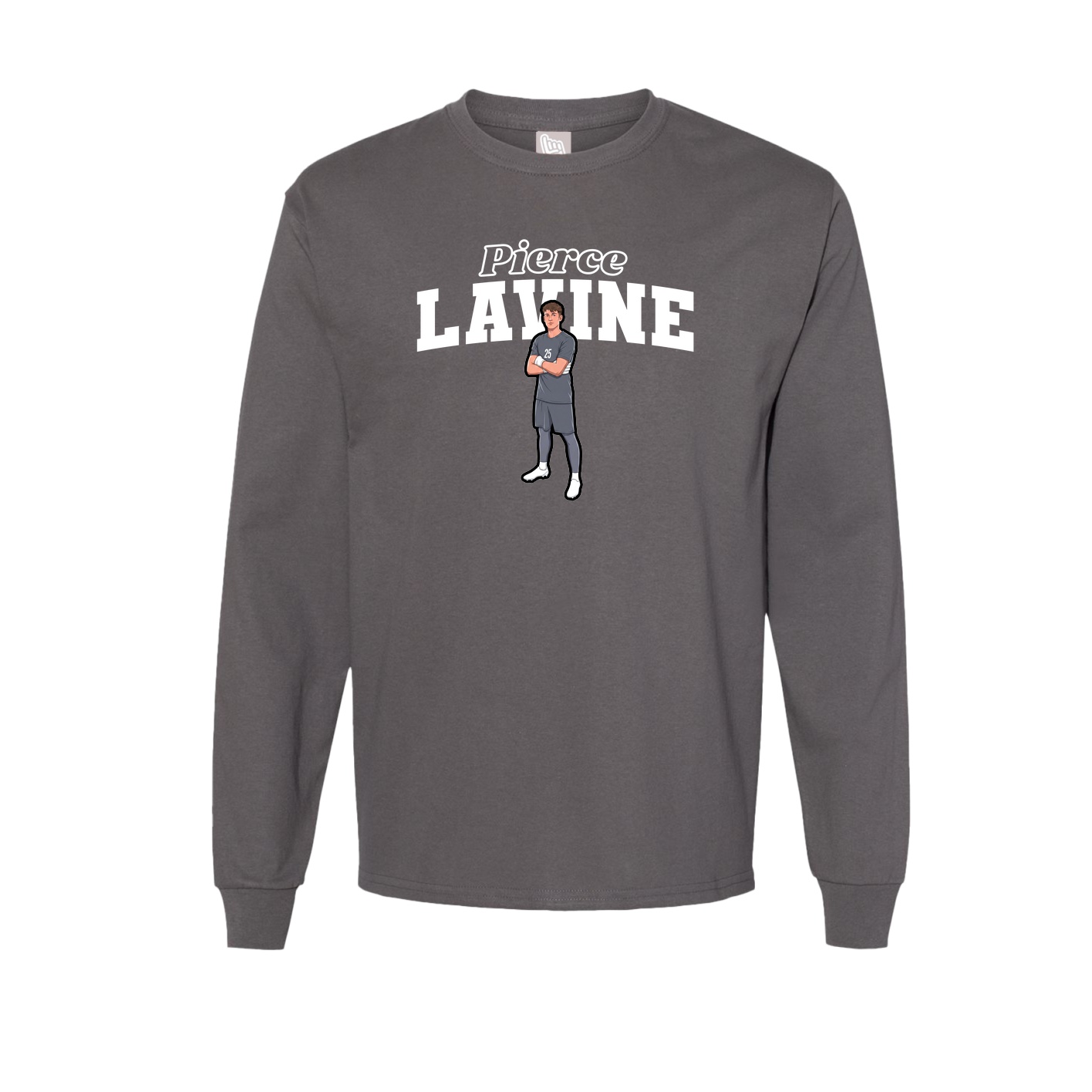 Long Sleeve Tee — Name Arch in Grey