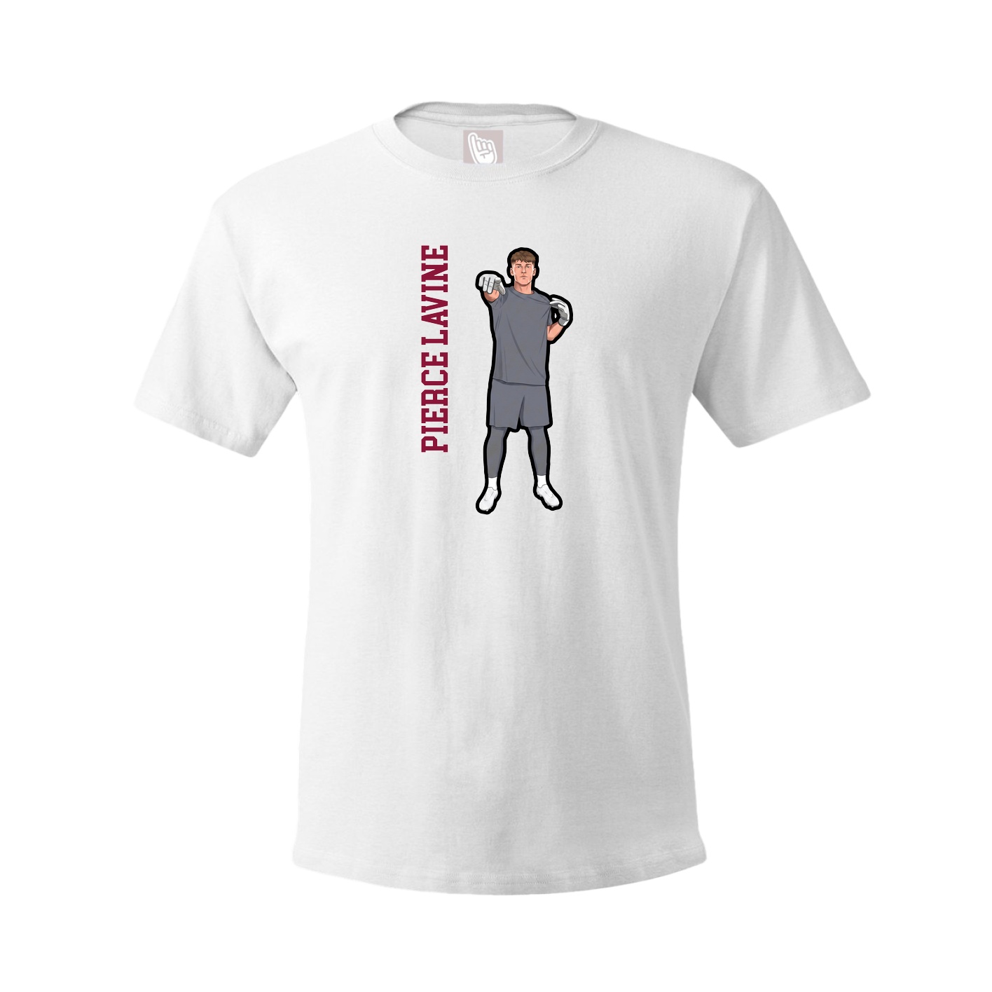 Tee — Name Vertical in White