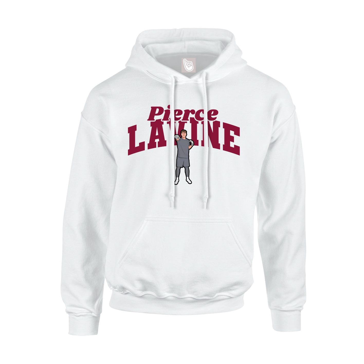 Youth Hoodie — Signature Arch in White