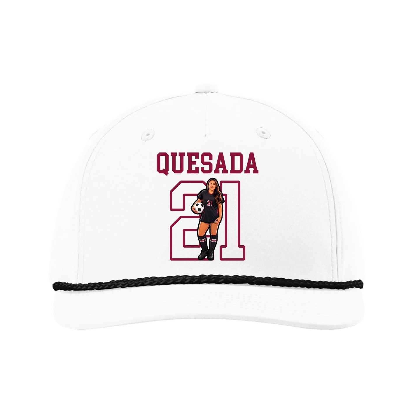 Five-Panel Classic Rope Cap — Shirsey in White