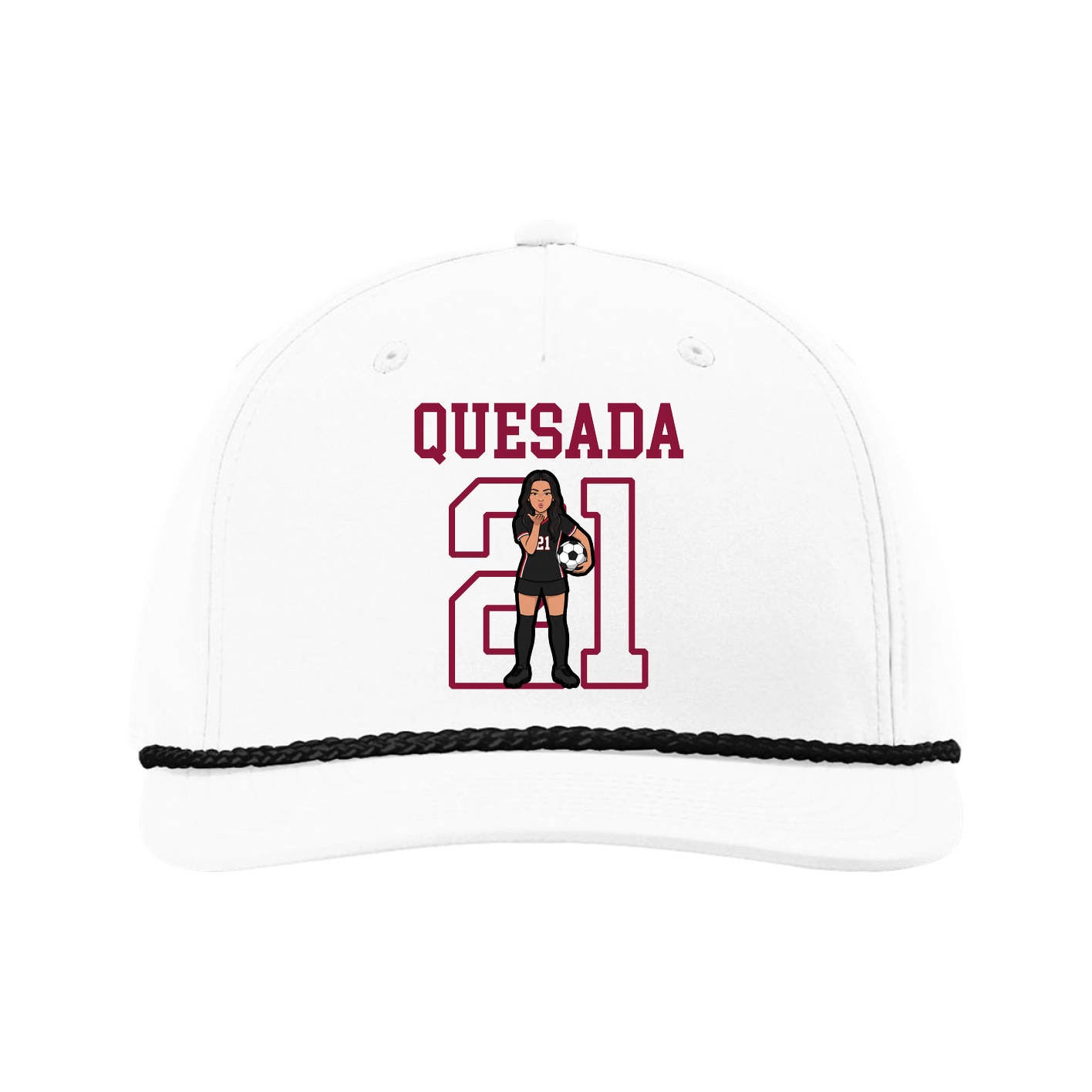 Five-Panel Classic Rope Cap — Shirsey in White