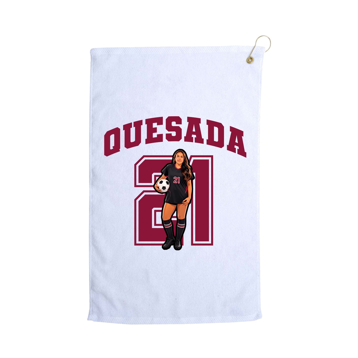 Golf Towel — Number in White