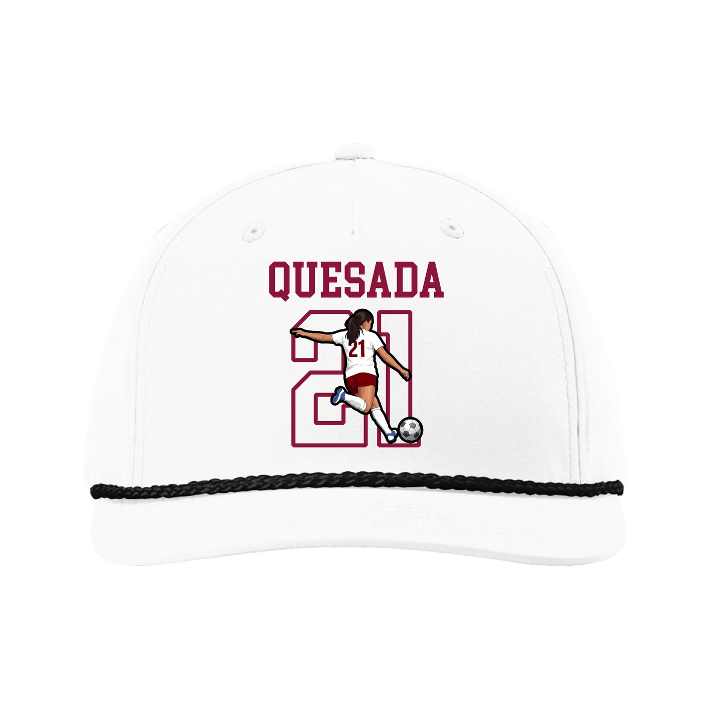 Five-Panel Classic Rope Cap — Shirsey in White
