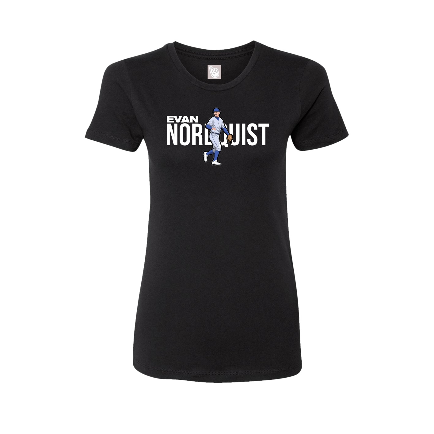 Fitted Women's Tee — Player Name in Black