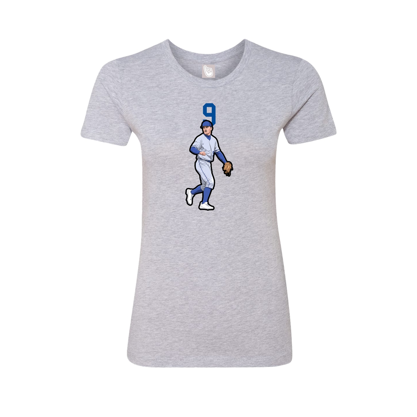 Fitted Women's Tee — Number Top in Grey