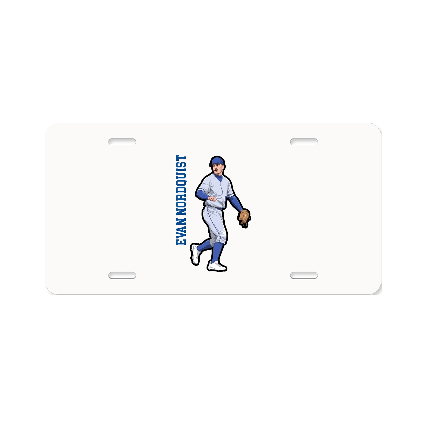 License Plate — Name Vertical in Classic