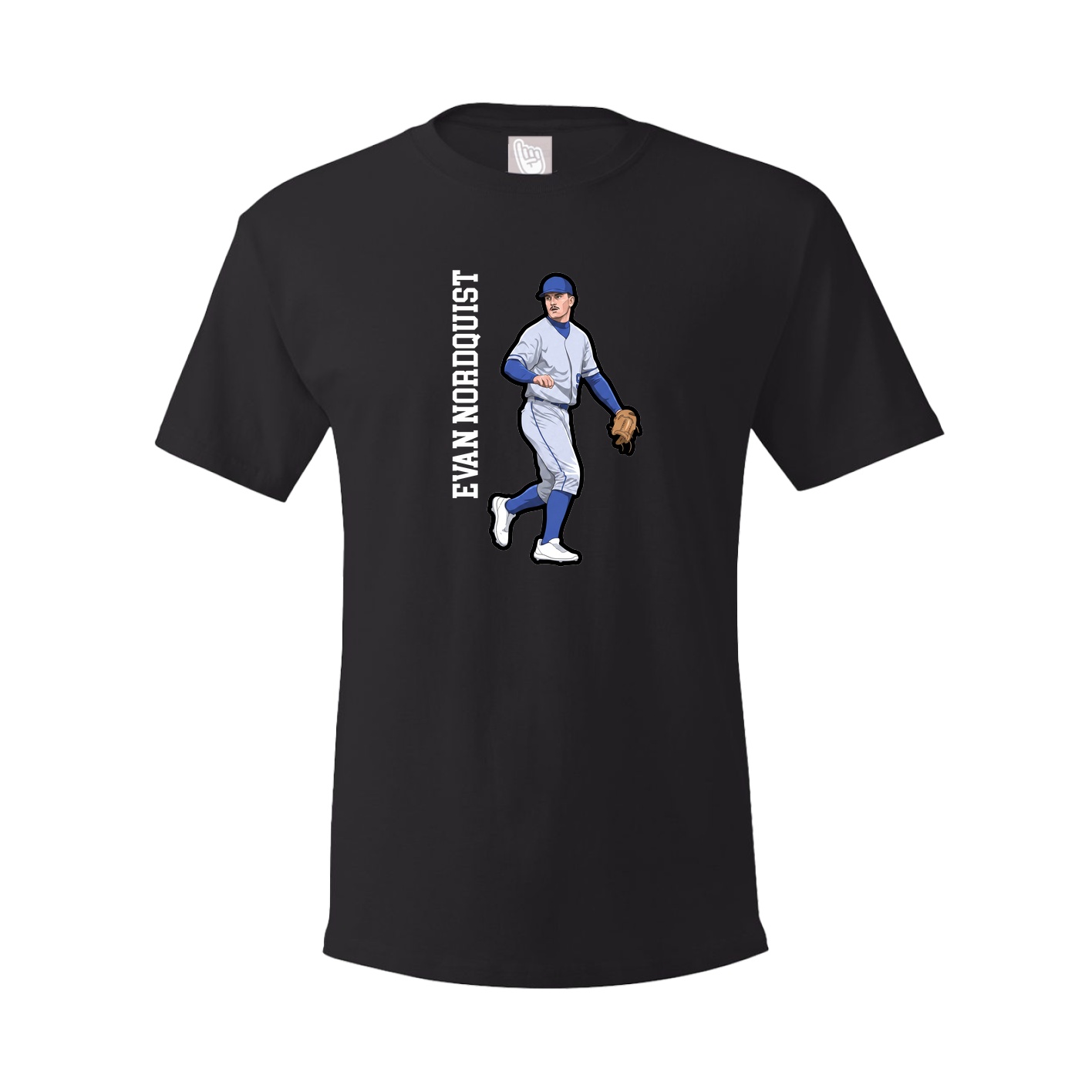 Youth Tee — Name Vertical in Black