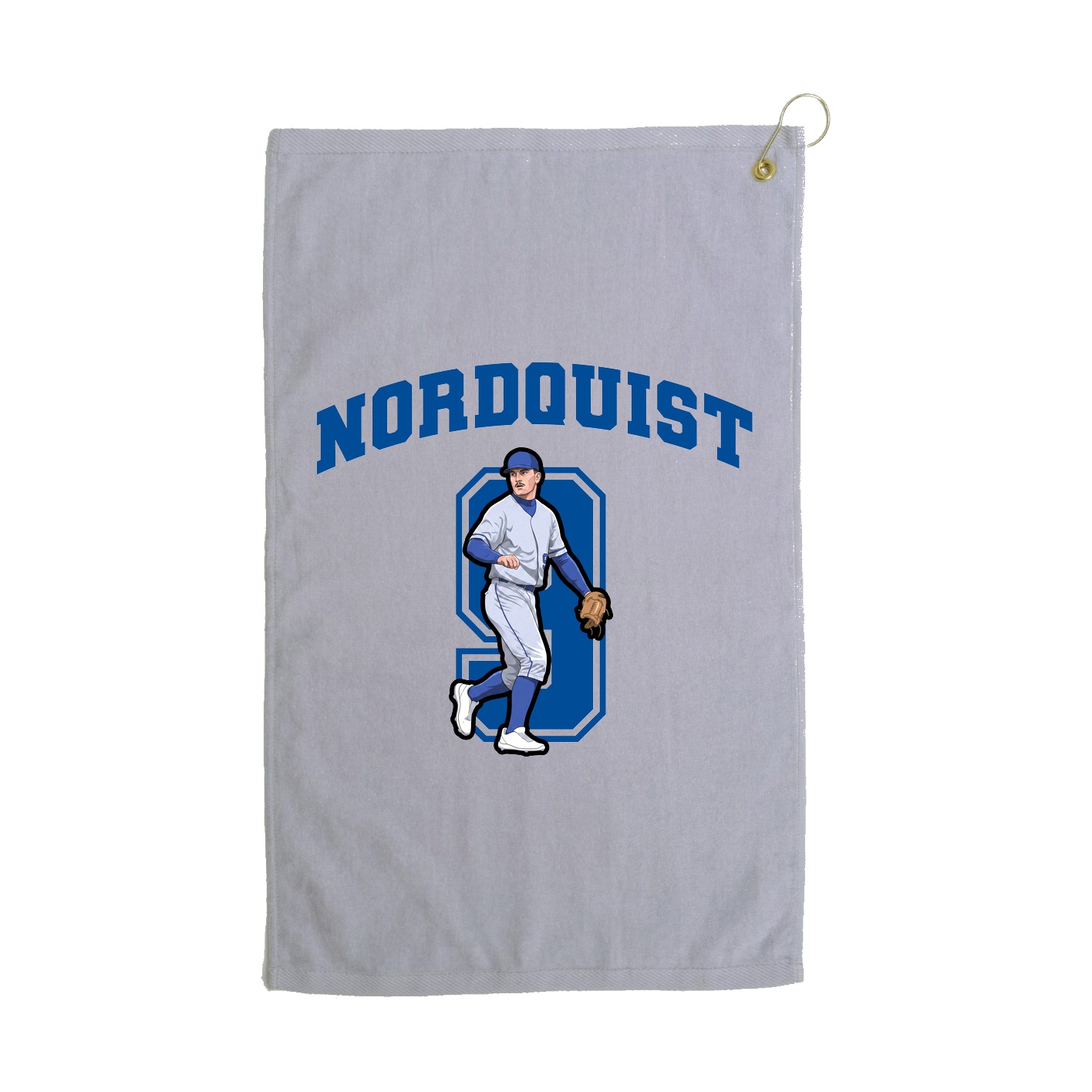 Golf Towel — Number in Grey
