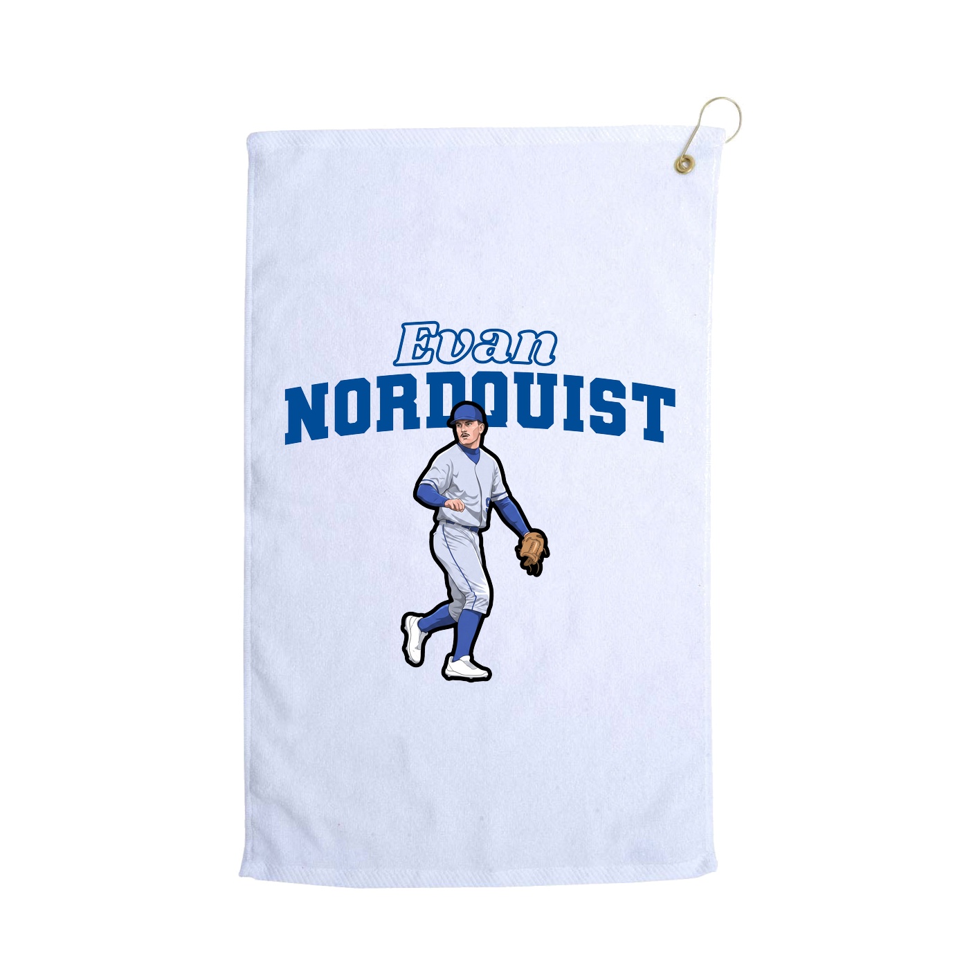 Golf Towel — Name Arch in White
