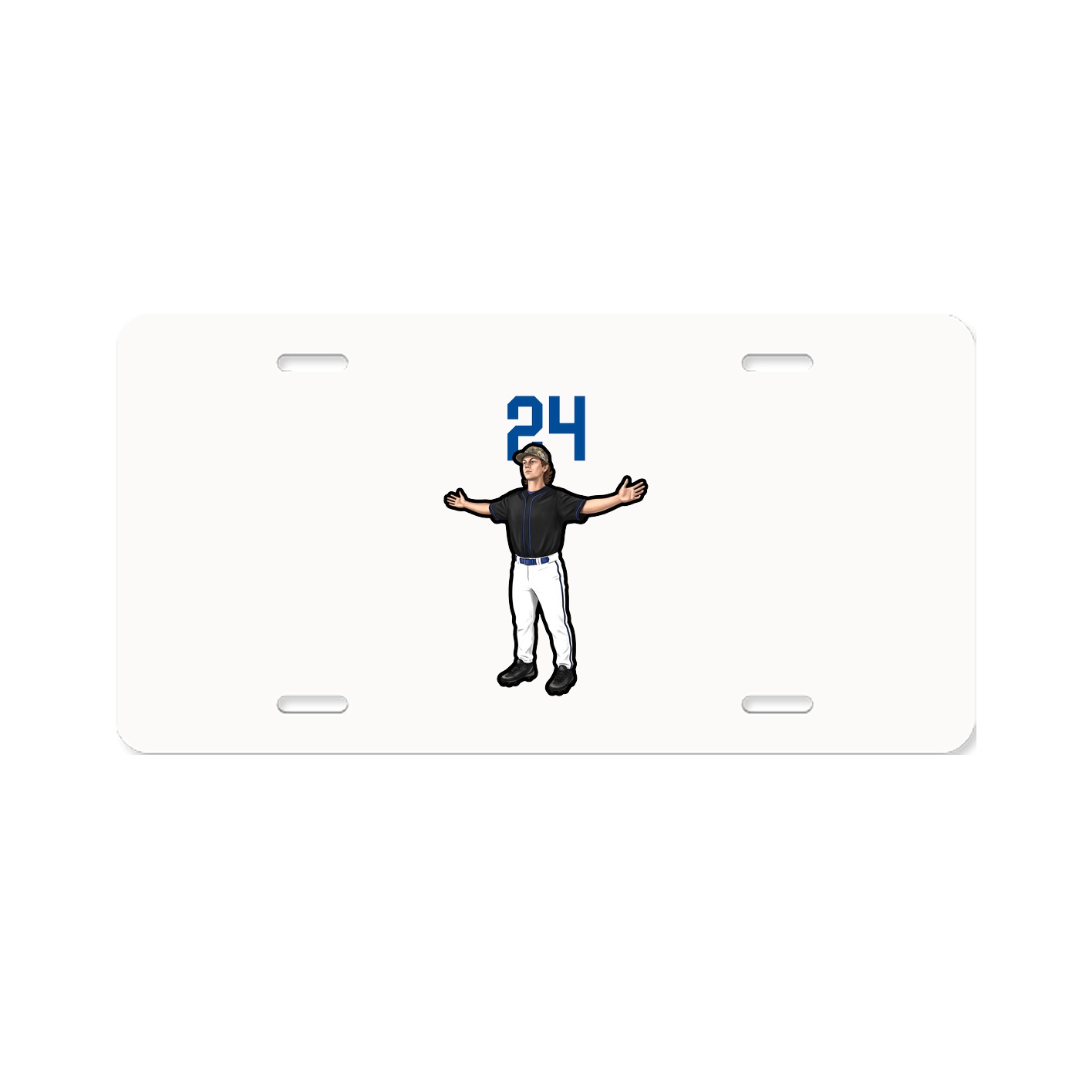 License Plate — Number Top in Classic
