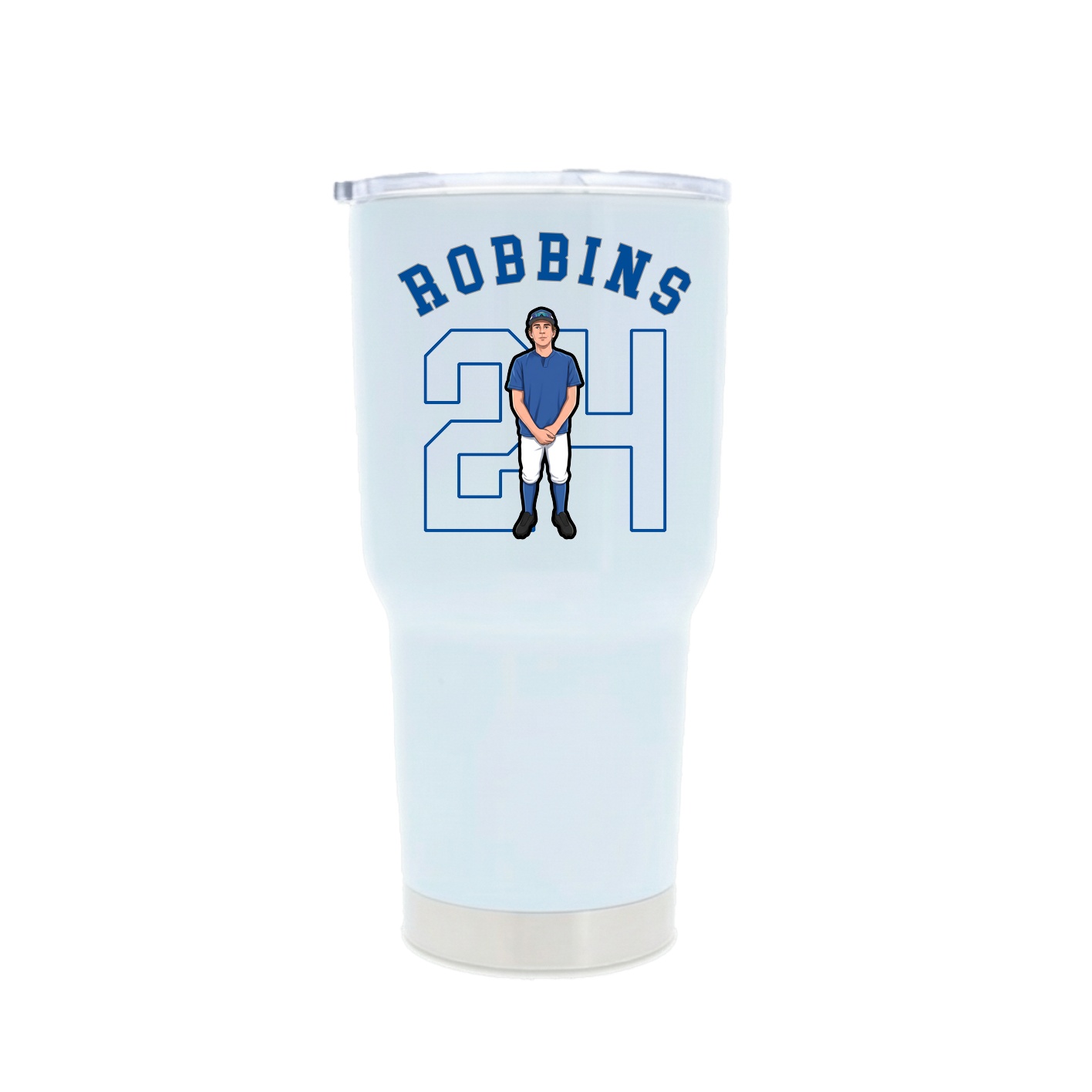 30oz Stainless Steel Tumbler — Shirsey Arch in White