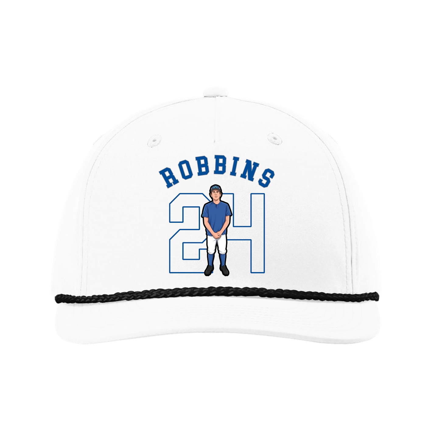 Five-Panel Classic Rope Cap — Shirsey Arch in White