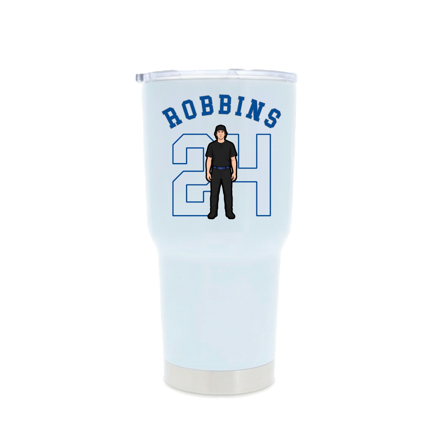 30oz Stainless Steel Tumbler — Shirsey Arch in White