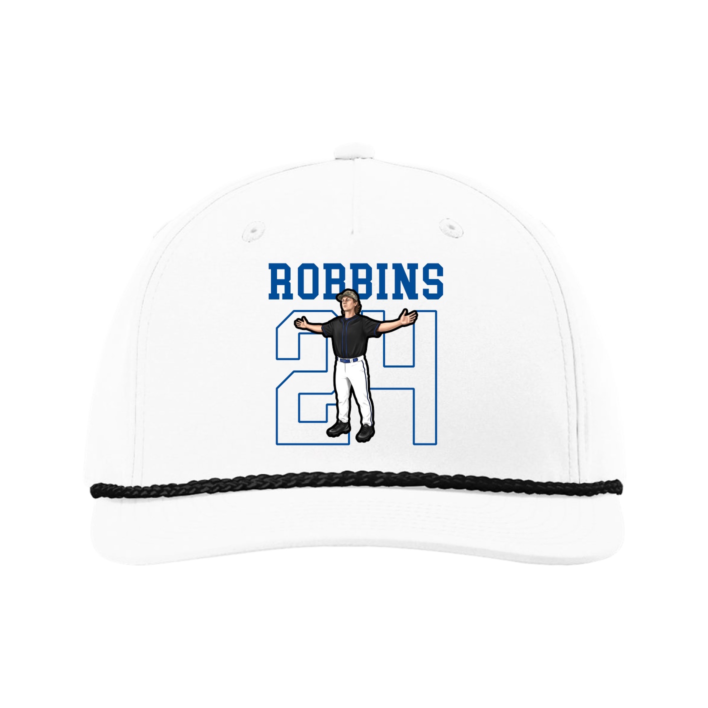 Five-Panel Classic Rope Cap — Shirsey in White