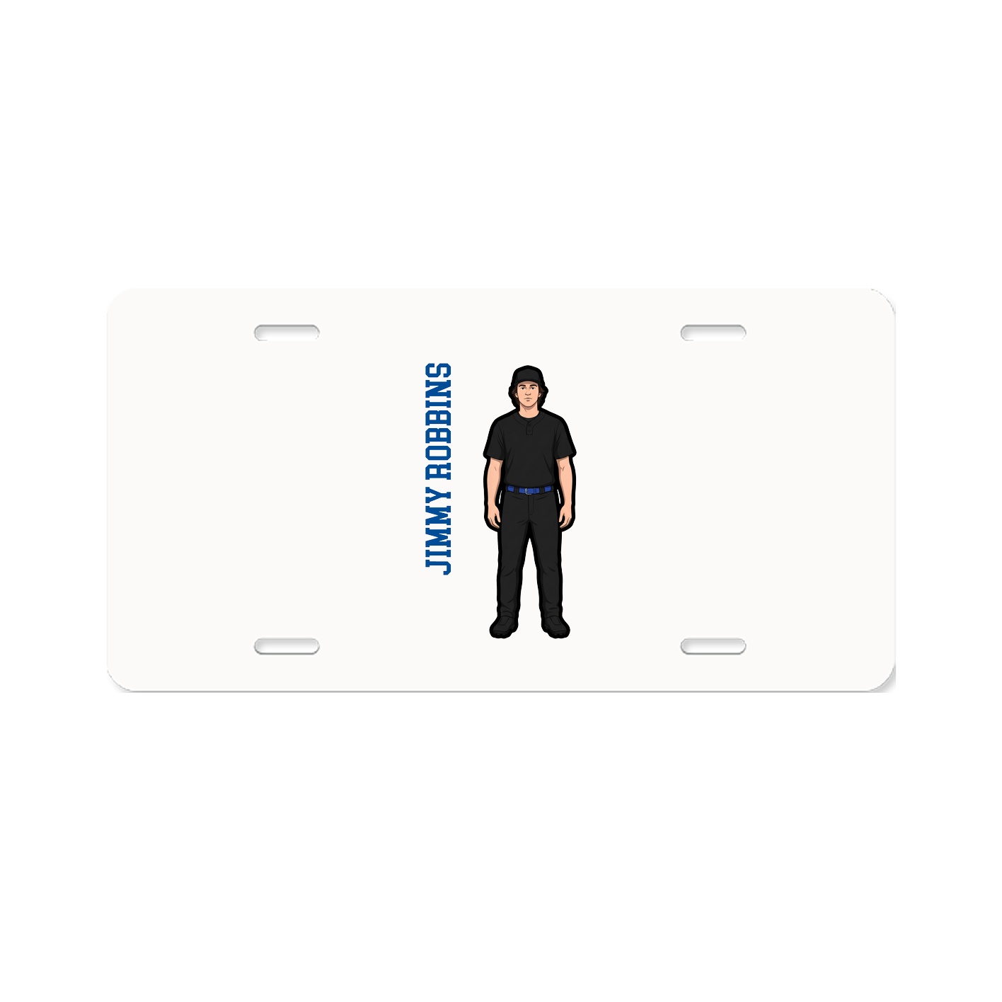 License Plate — Name Vertical in Classic