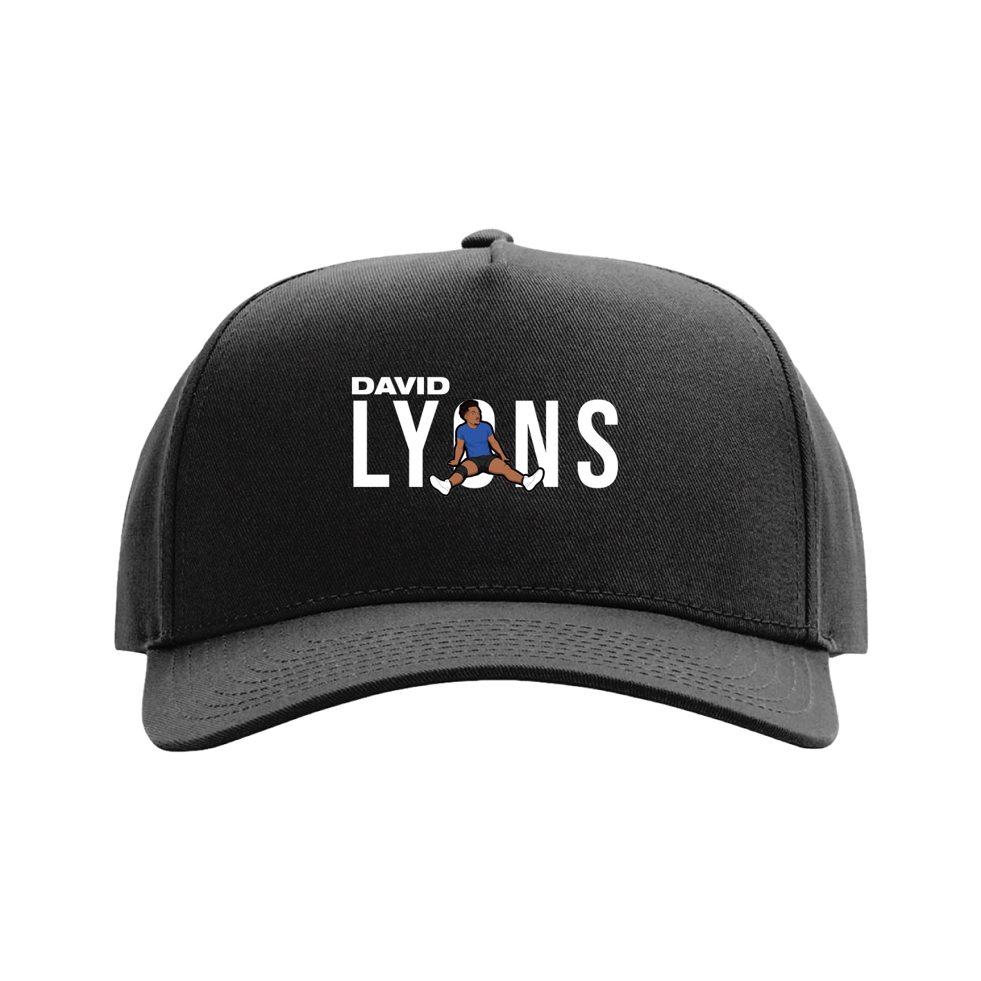 Full Fabric Five-Panel Champ Cap — Player Name in Black