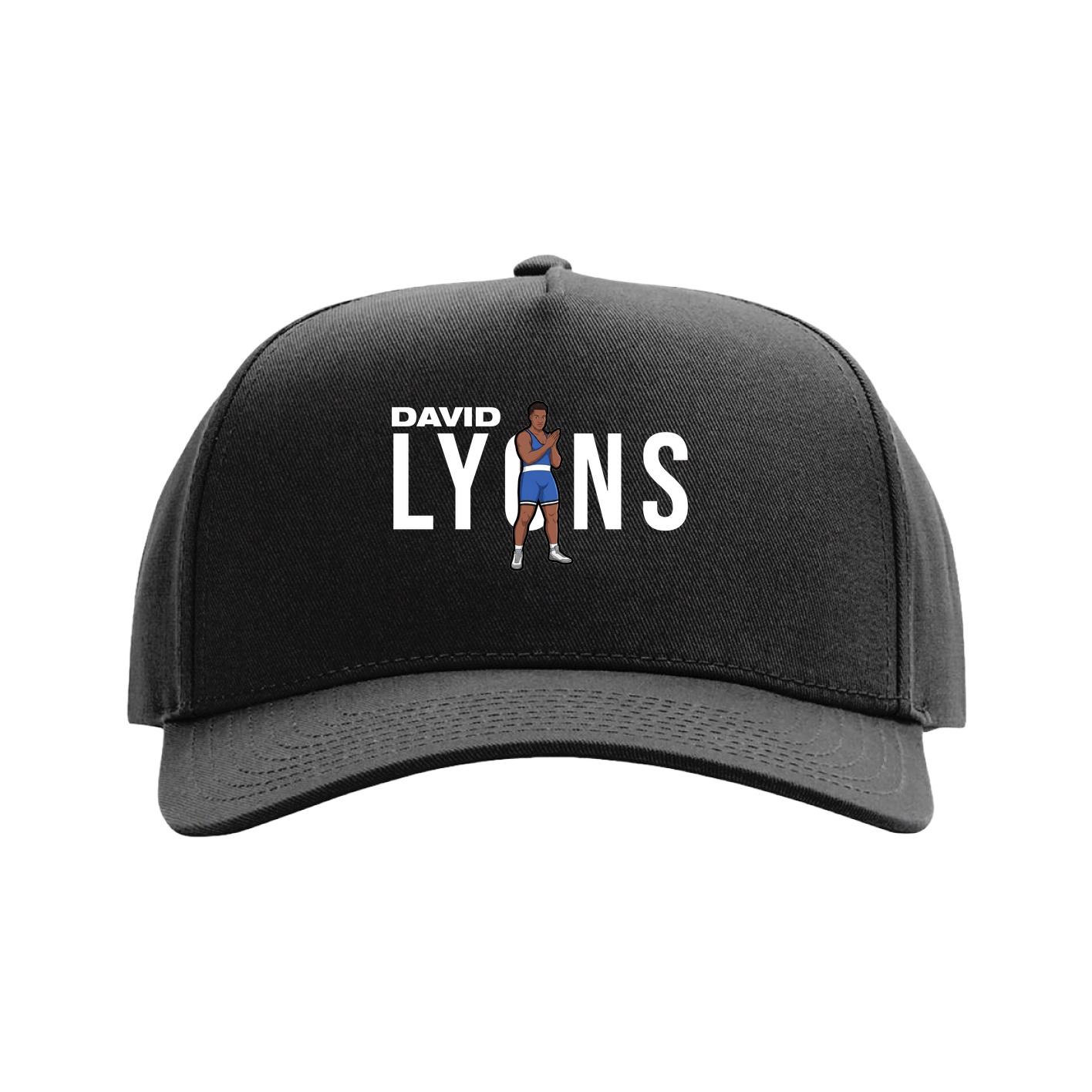 Full Fabric Five-Panel Champ Cap — Player Name in Black